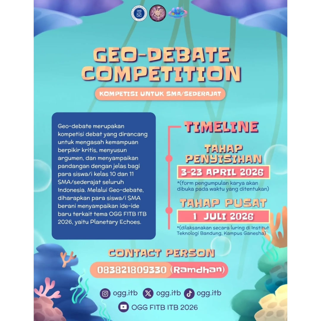 Geo-Debate Competition OGG FITB ITB 2026 - Poster 2