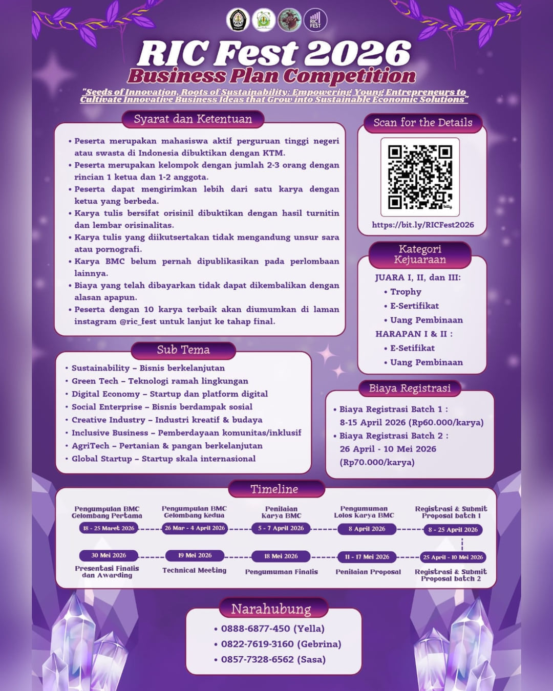 RIC FEST Business Plan Competition - Poster 2