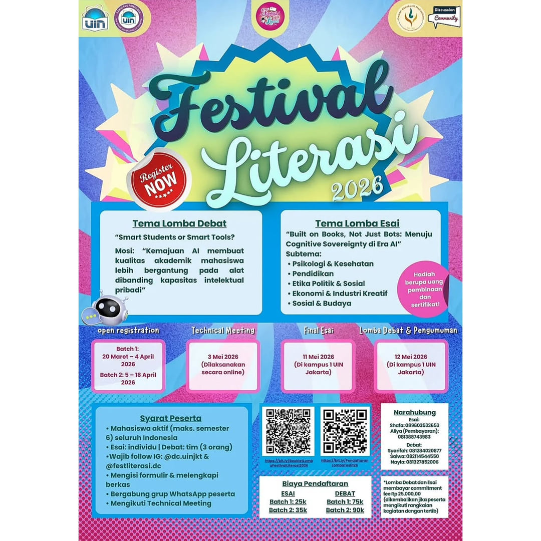 Lomba Debat & Esai Festival Literasi 2026 - Poster 2