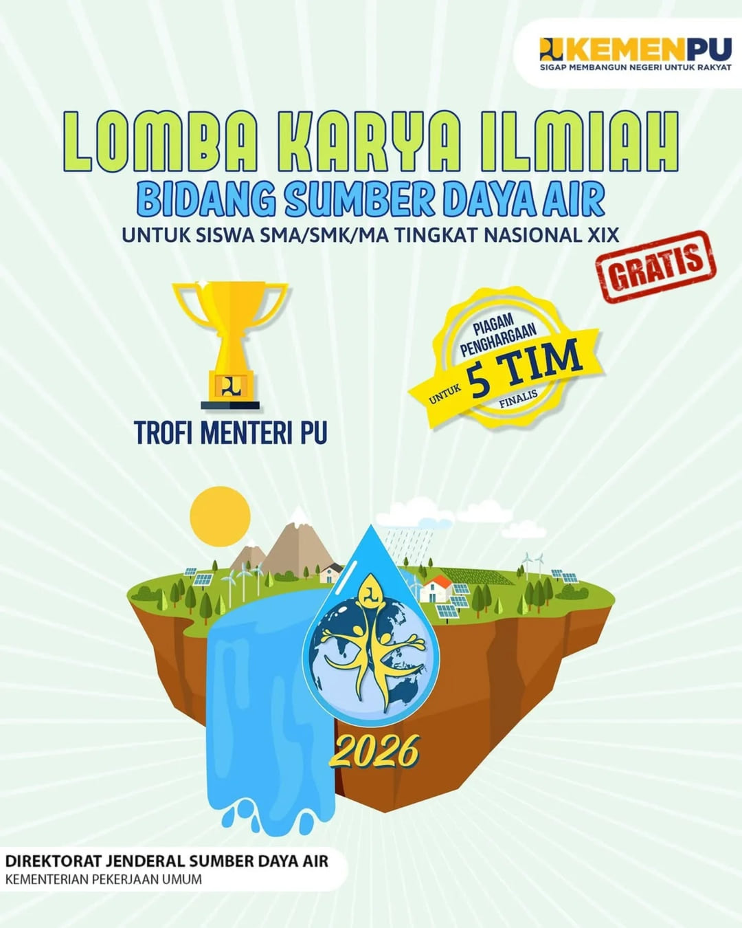 Lomba Karya Tulis Ilmiah Tingkat Nasional Bidang Sumber Daya Air - Poster 2