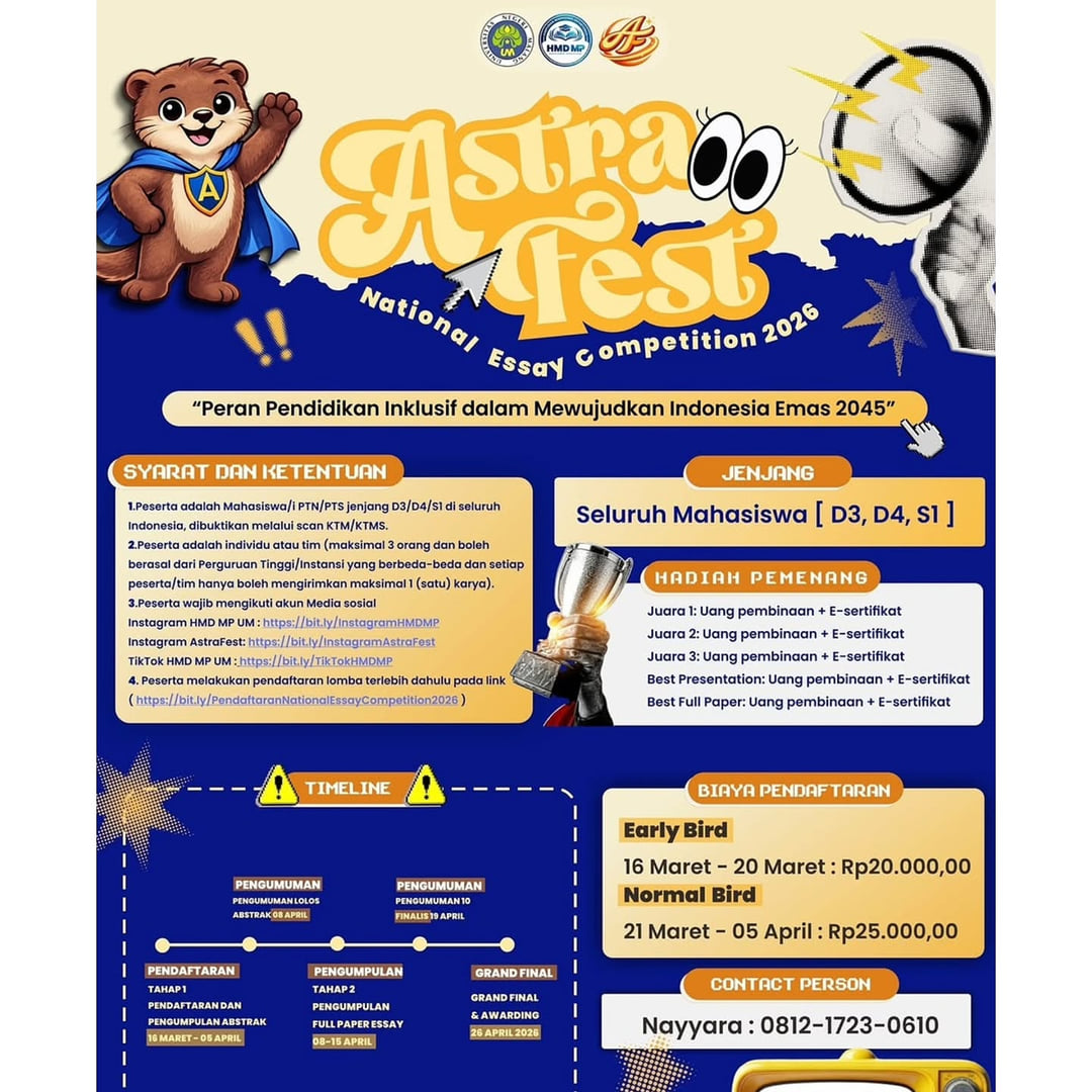 ASTRAFEST: NATIONAL ESSAY COMPETITION 2026 - Poster 2
