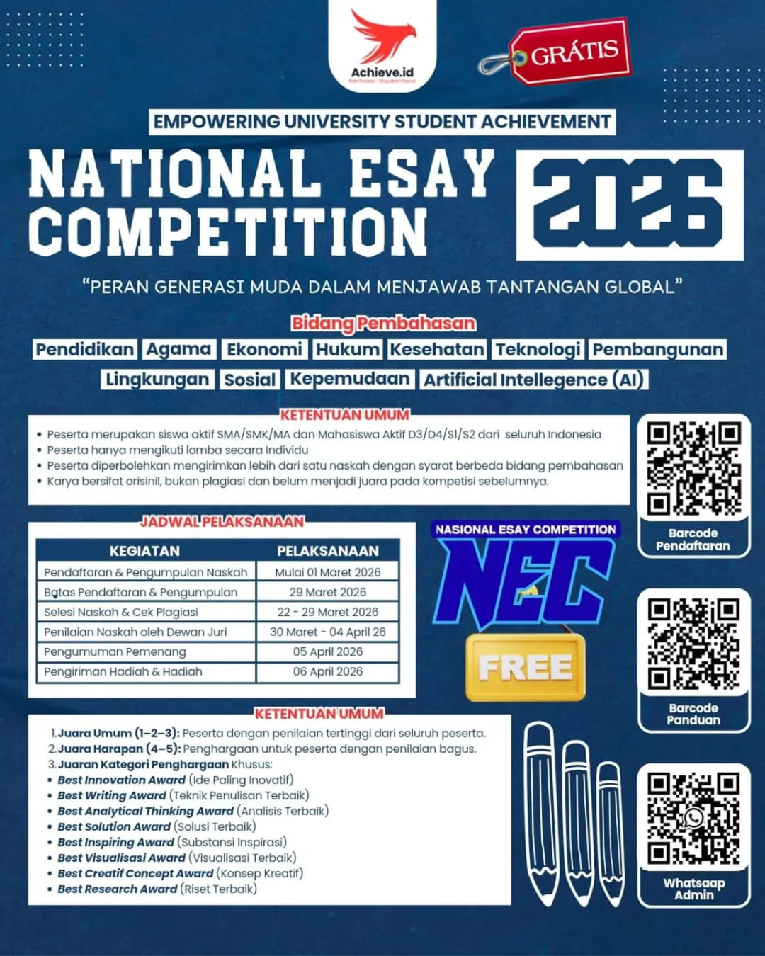 NATIONAL ESSAY COMPETITION 2026 - Poster 2