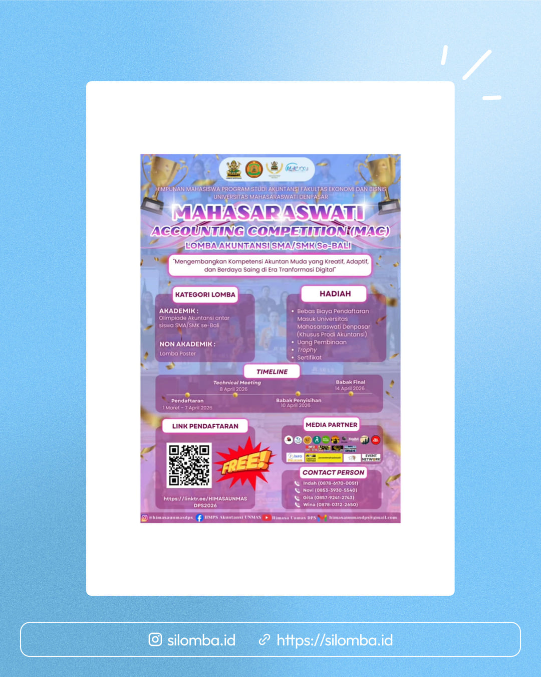 Mahasaraswati Accounting Competition (MAC) 2026 - Poster 1