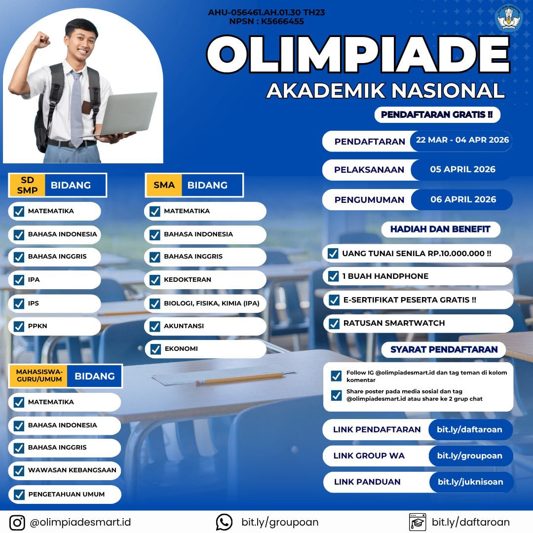 OLIMPIADE AKADEMIK NASIONAL - Poster 2