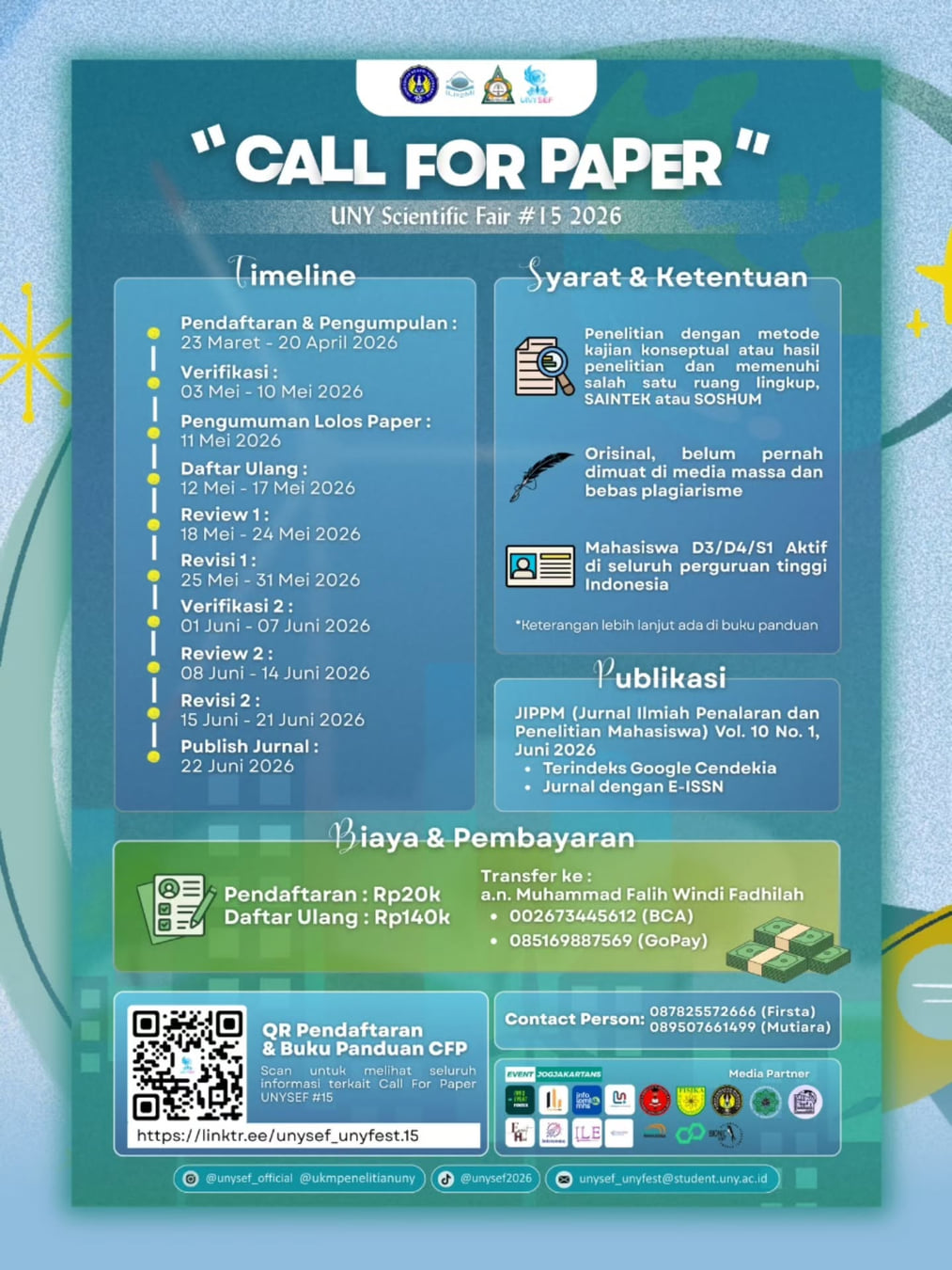 UNY Scientific Fair (UNYSEF) #15 2026 - Call for Paper Nasional - Poster 2