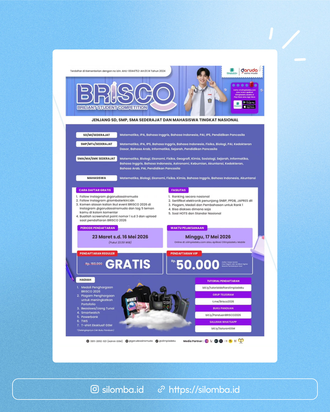 BRILIANT STUDENT COMPETITION (BRISCO) 2026 - Poster 1