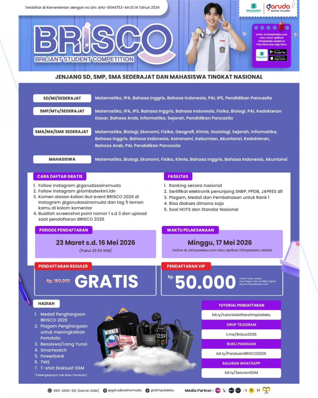 BRILIANT STUDENT COMPETITION (BRISCO) 2026 - Poster 2