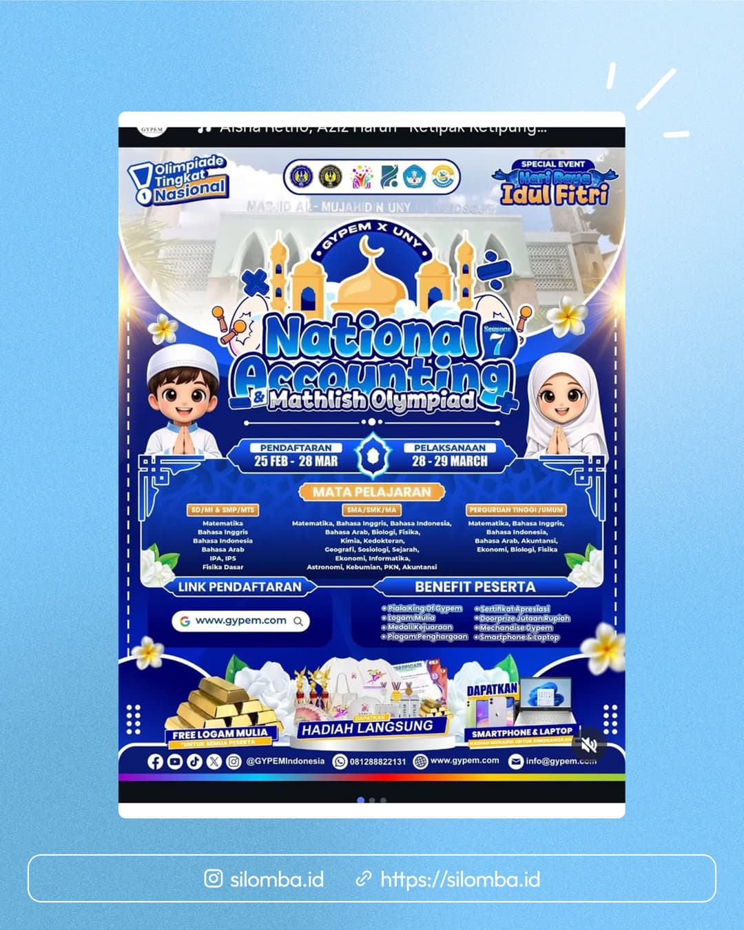 National Accounting Mathlish Olympiad (NAMO) Seasons 7 - Poster 1