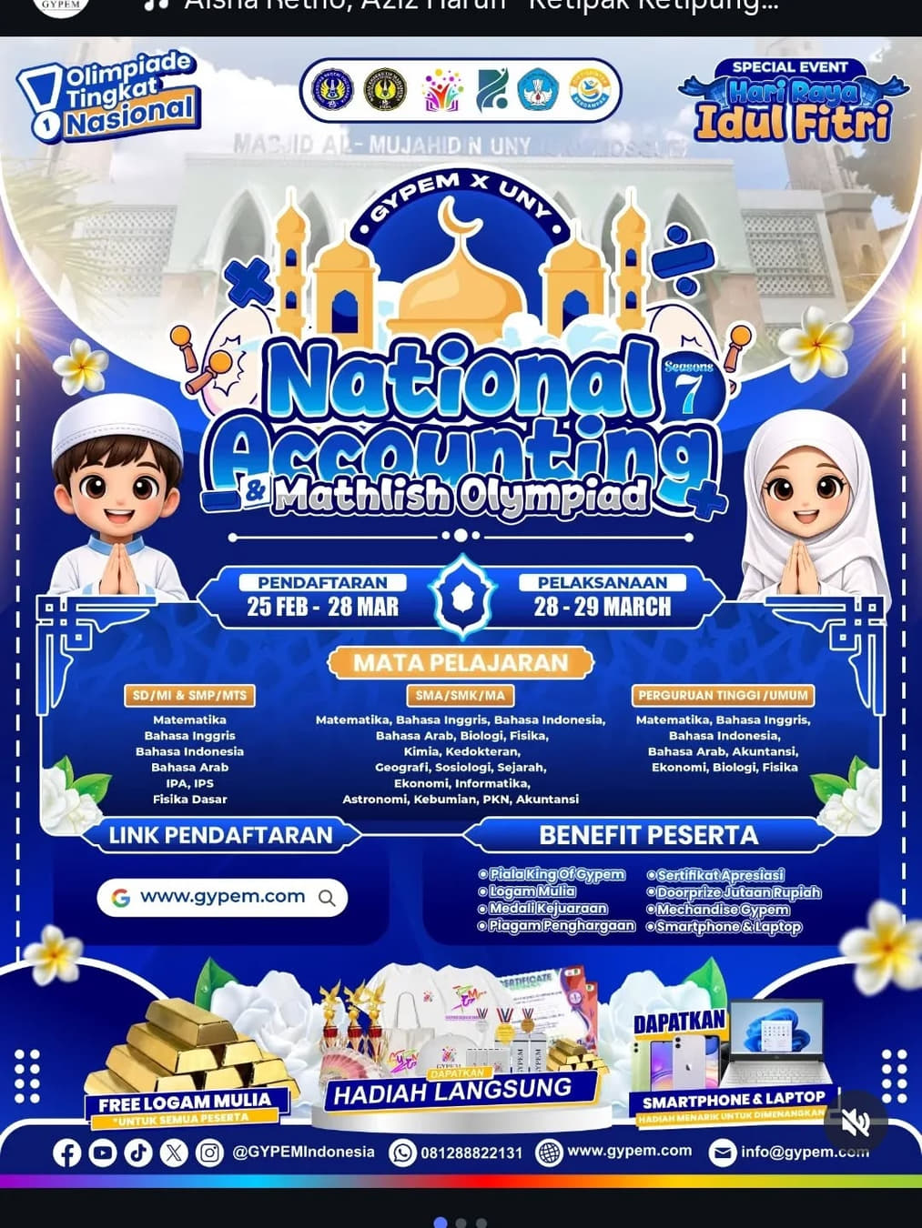 National Accounting Mathlish Olympiad (NAMO) Seasons 7 - Poster 2