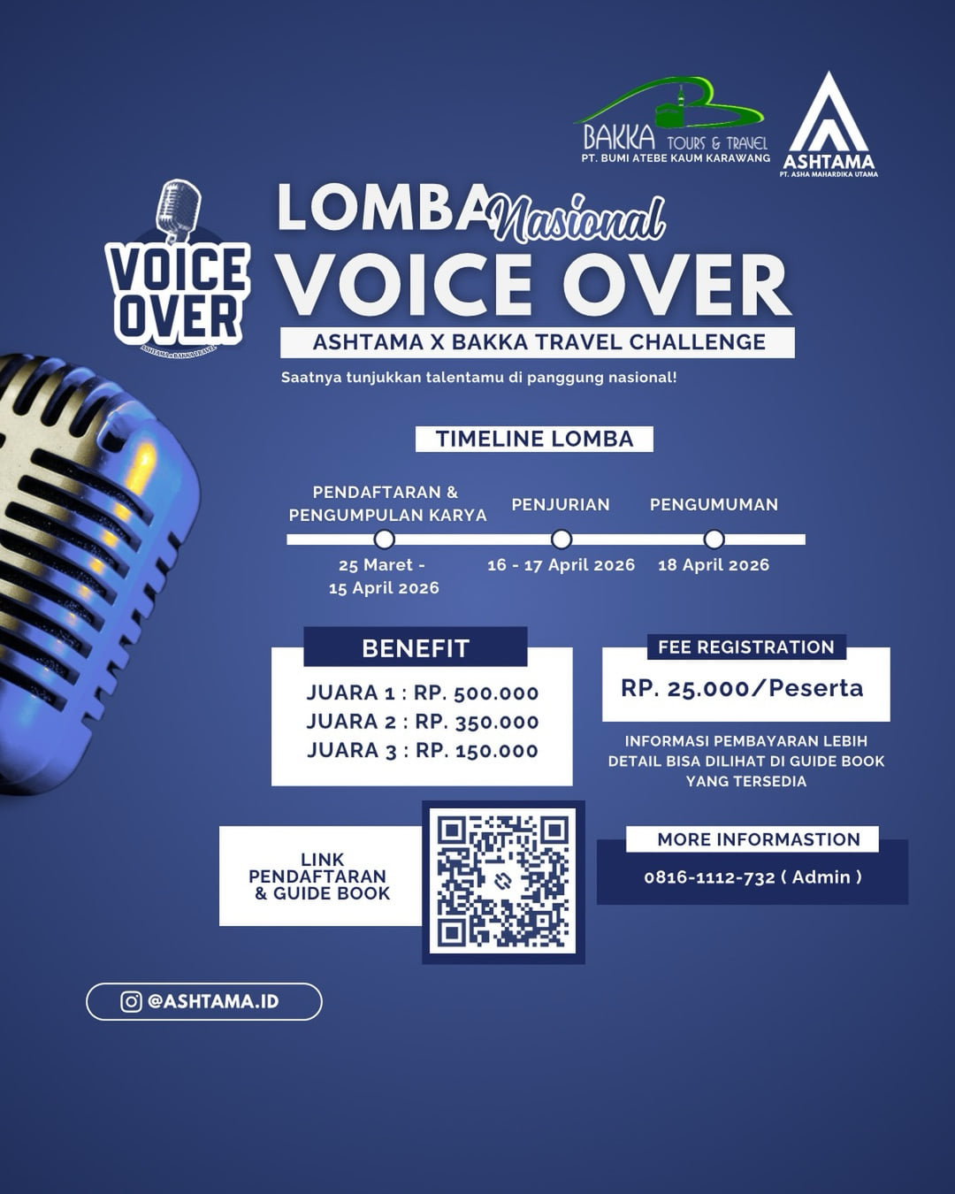 LOMBA NASIONAL VOICE OVER ASHTAMA x BAKKA TRAVEL CHALLENGE - Poster 2