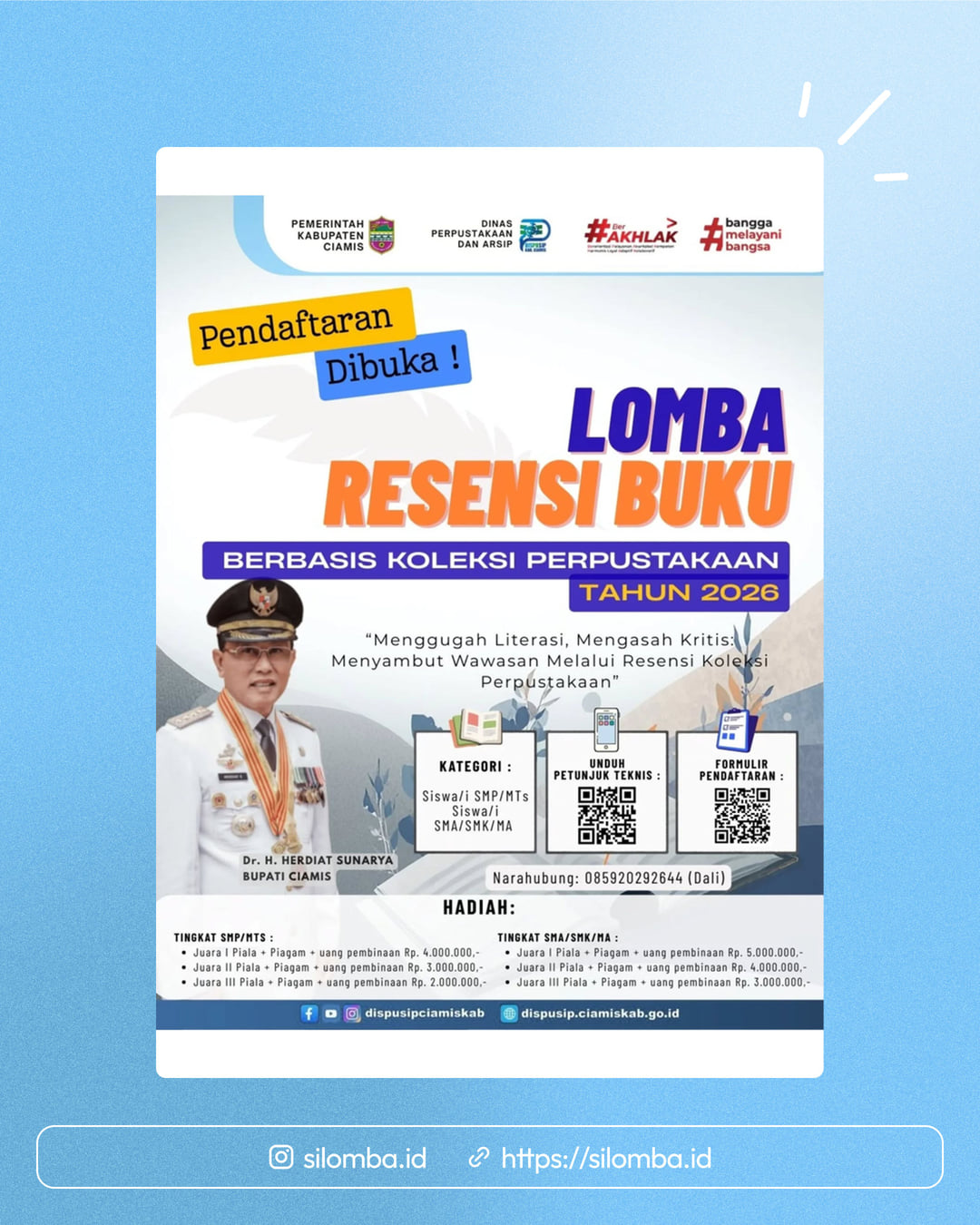 Lomba Resensi Buku Berbasis Koleksi Perpustakaan 2026 - Poster 1
