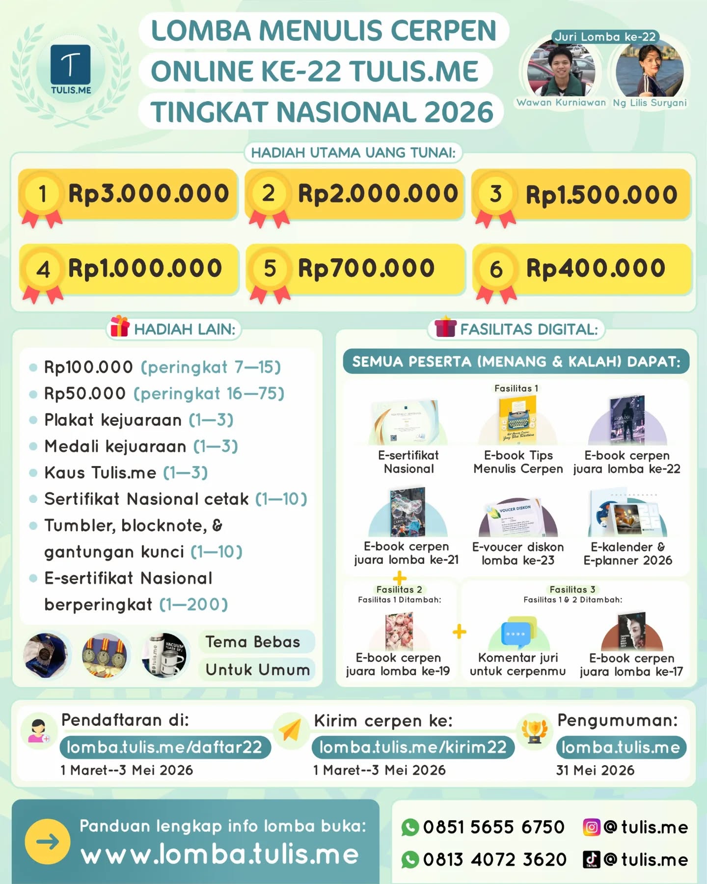 Lomba Cerpen ke-22 tulis.me - Poster 2