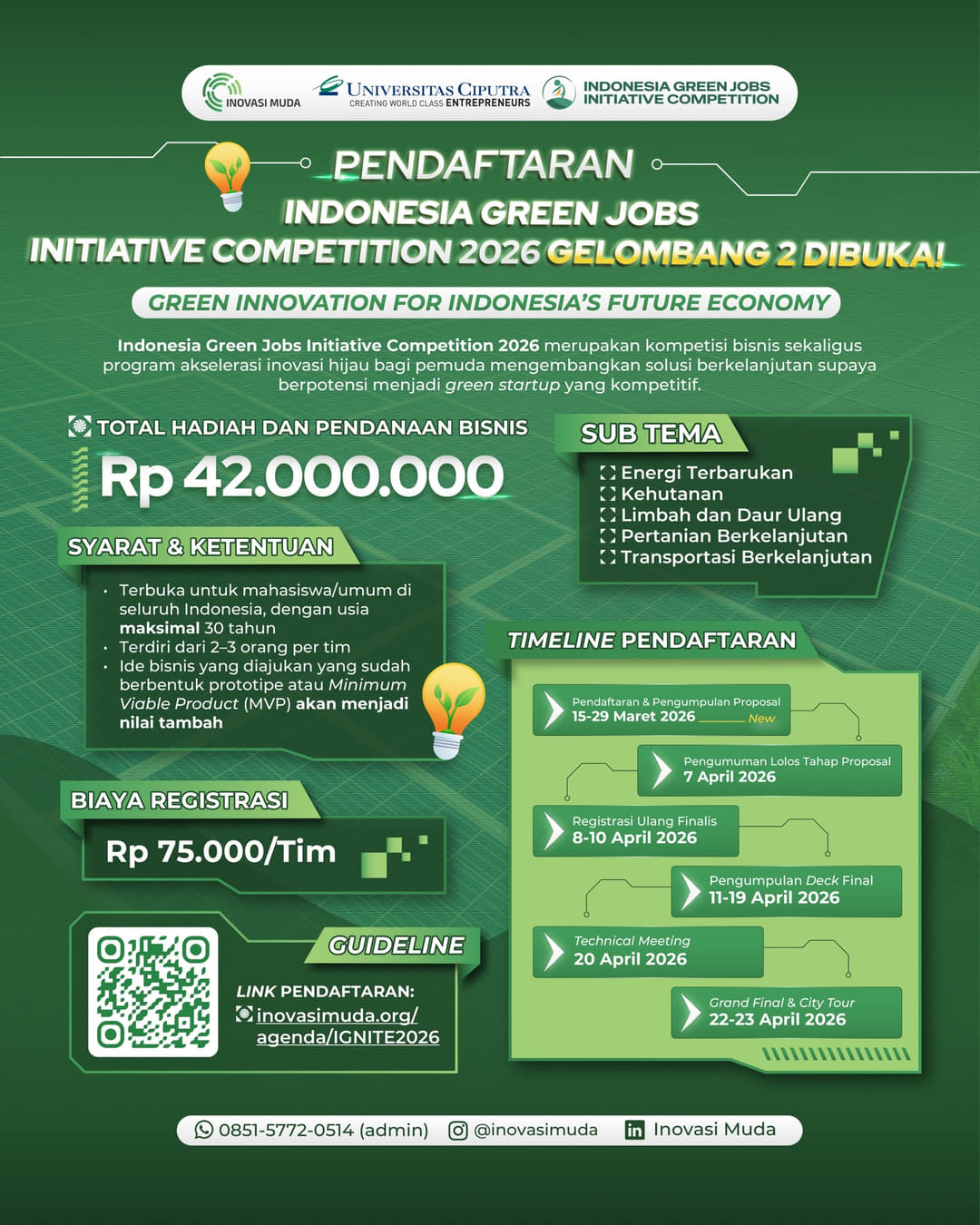 Indonesia Green Jobs Initiative Competition 2026 - Poster 2
