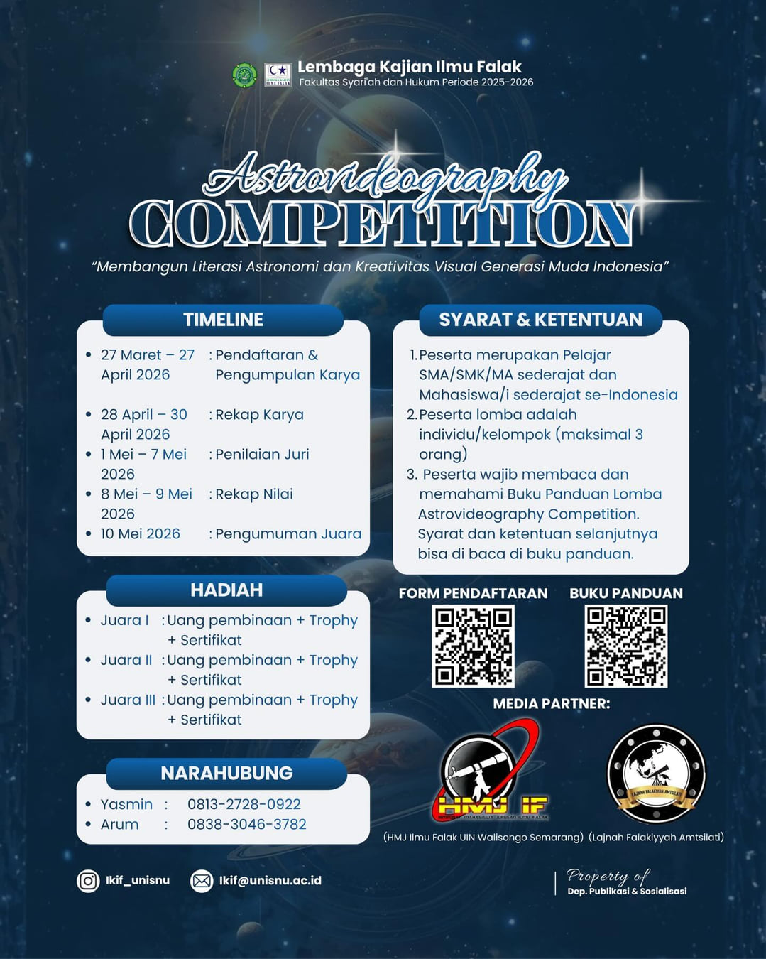 ASTROVIDEOGRAPHY COMPETITION 2026 - Poster 2