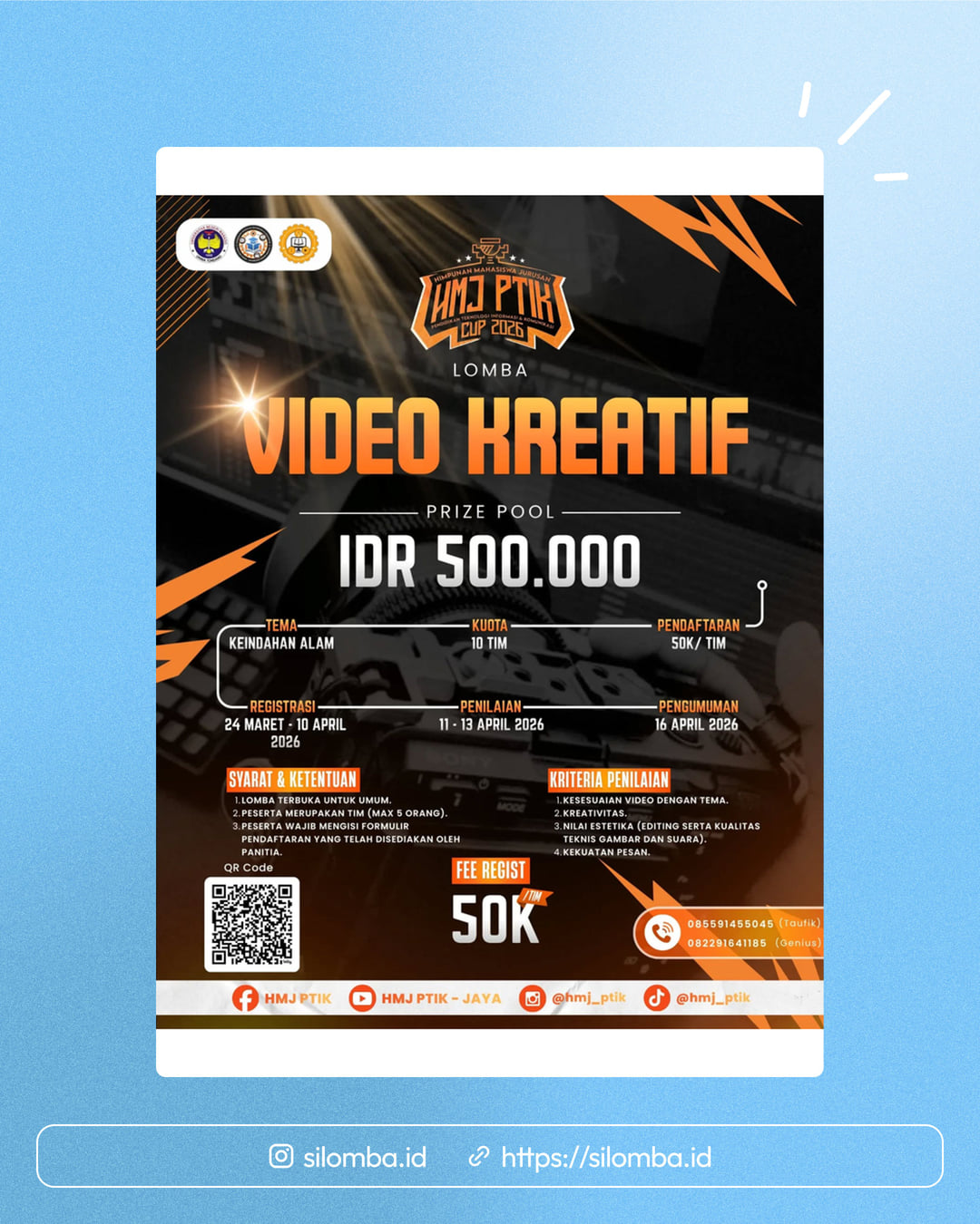 Lomba Video Kreatif β HMJ PTIK CUP 2026 - Poster 1