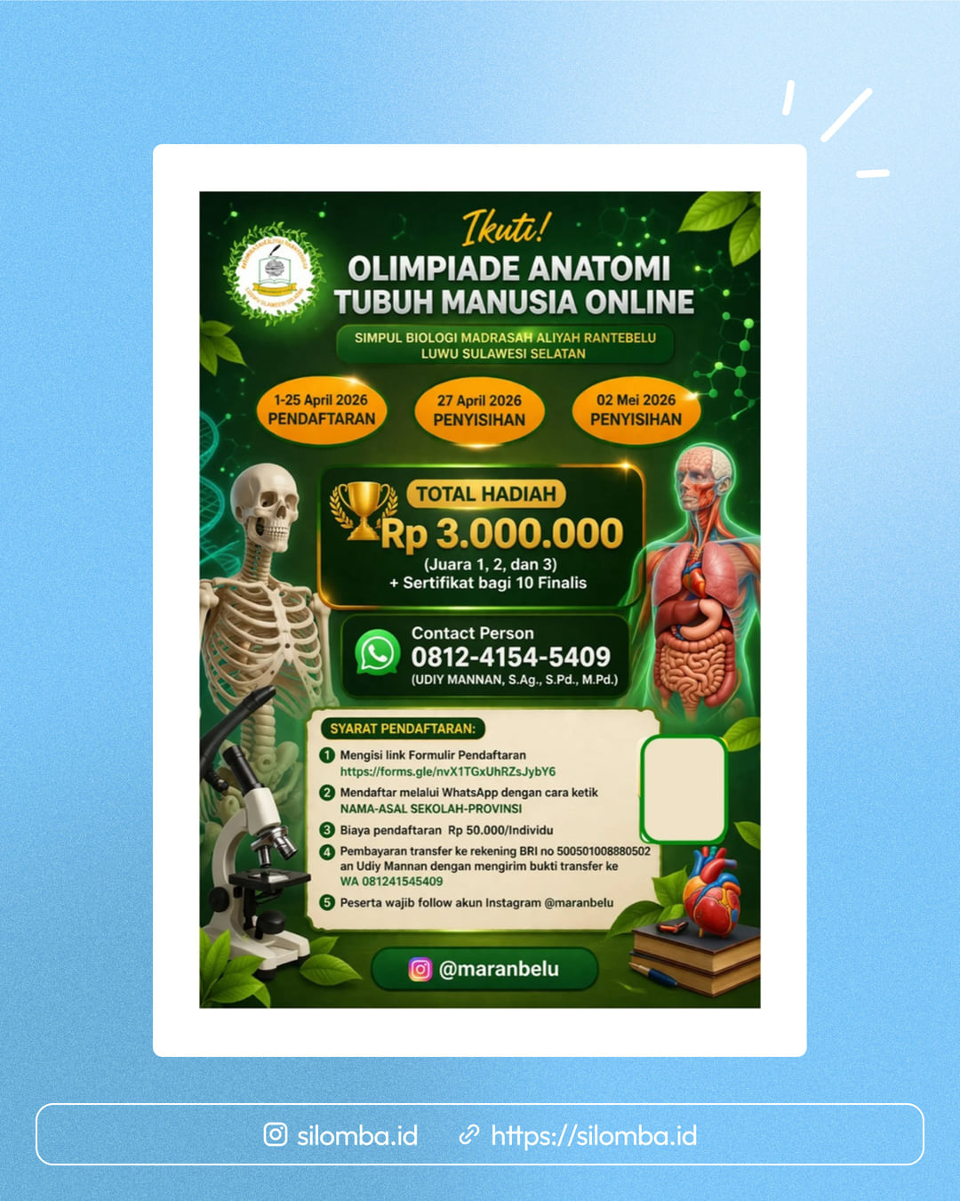 Olimpiade Anatomi Tubuh Manusia Online - Poster 1