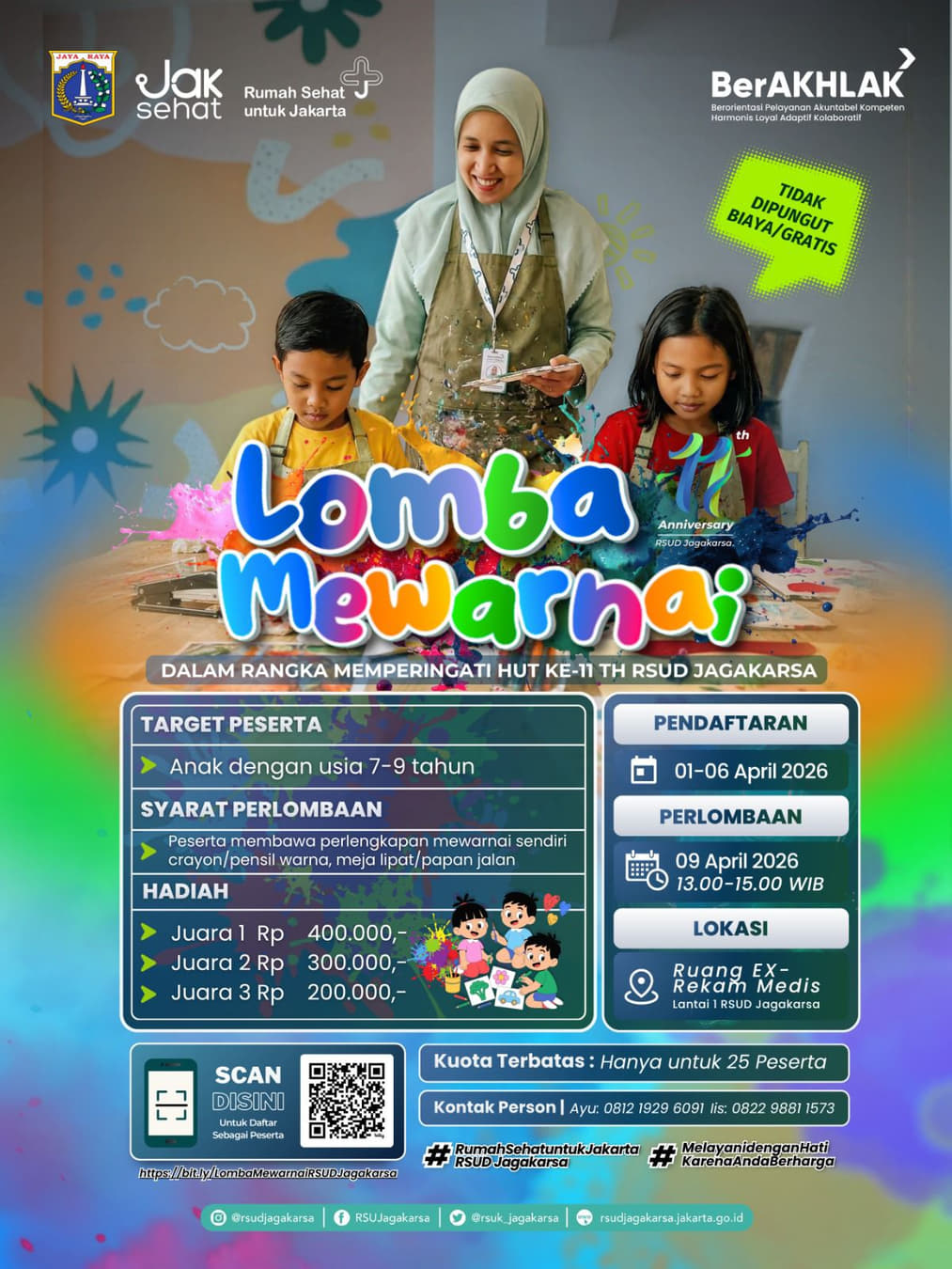 LOMBA MEWARNAI CERIA: HUT KE-11 RSUD JAGAKARSA - Poster 2