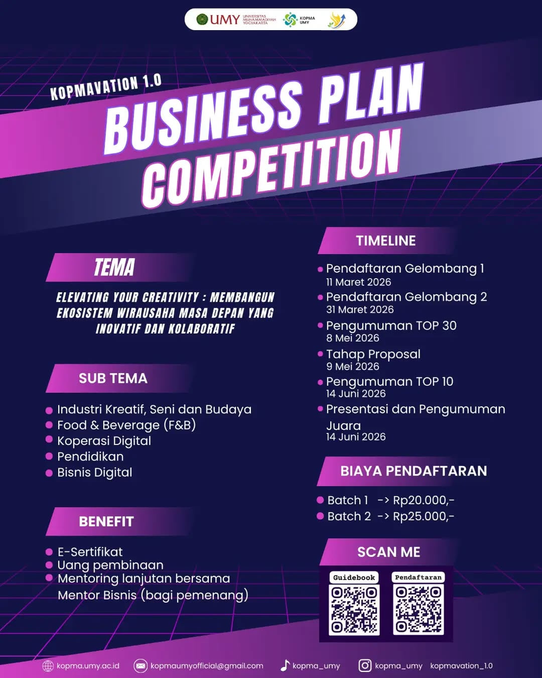 KOPMAVATION 1.0 – National Business Plan Competition for Highschool Students in Indonesia - Poster 2