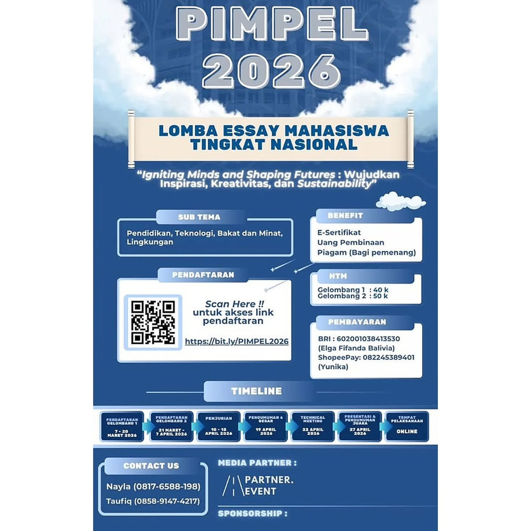 Pekan Ilmiah Mahasiswa dan Pelajar (PIMPEL) 2026 - Essay - Poster 2