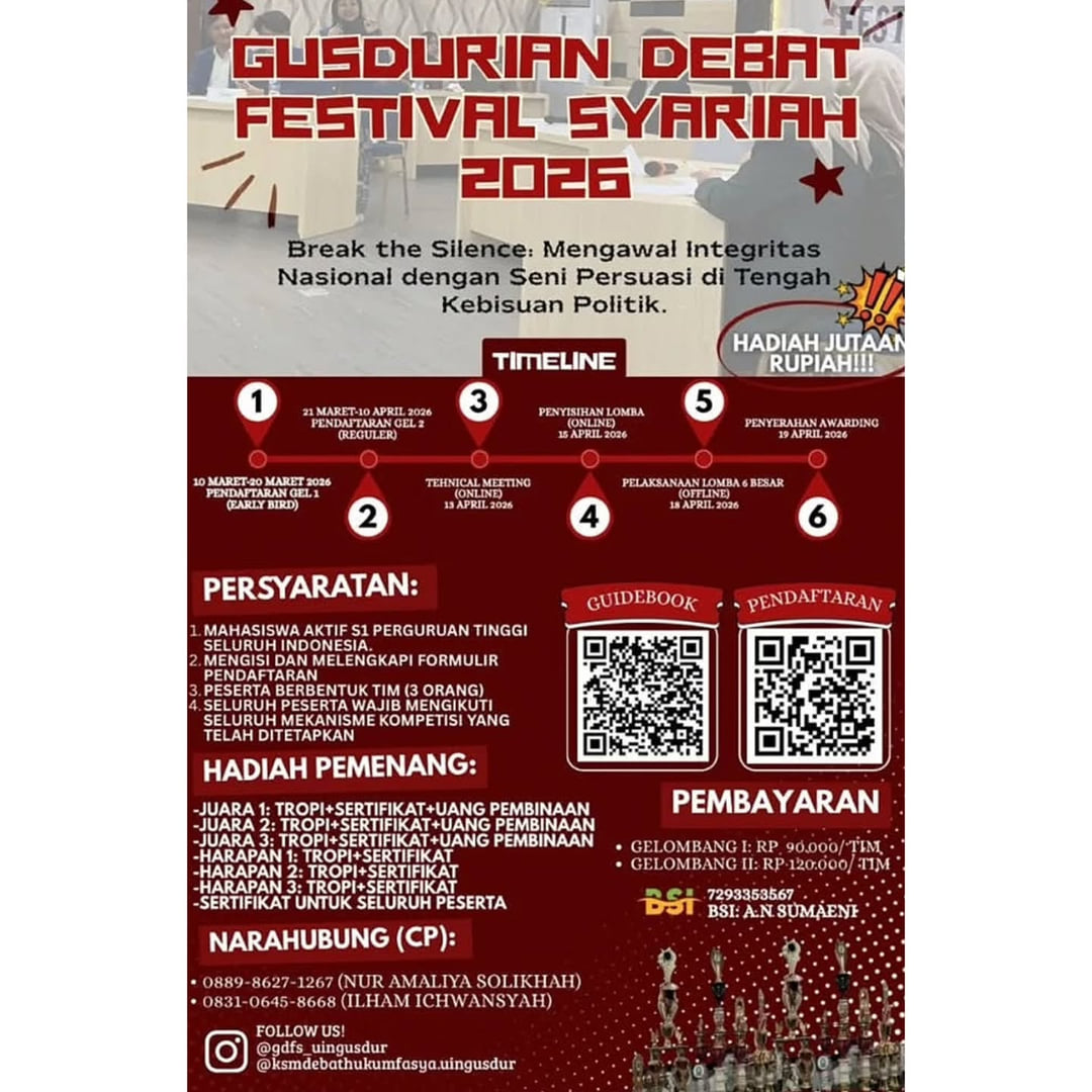 Gusdurian Debat Festival Syariah 2026 - Poster 2