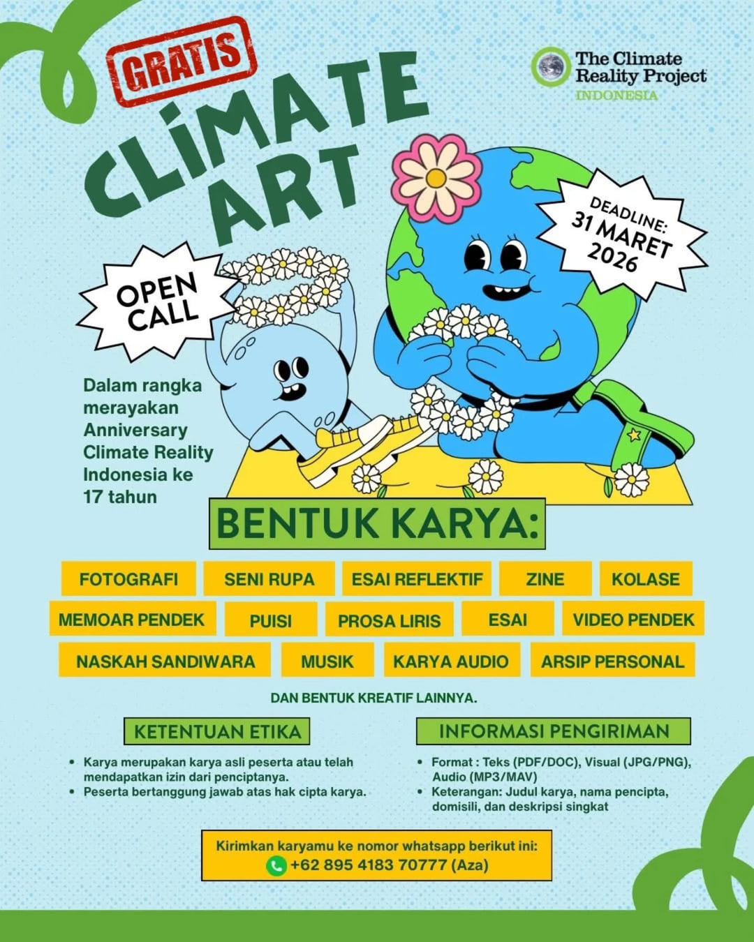 Lomba Karya Kreatif Climate Reality Indonesia - Poster 2