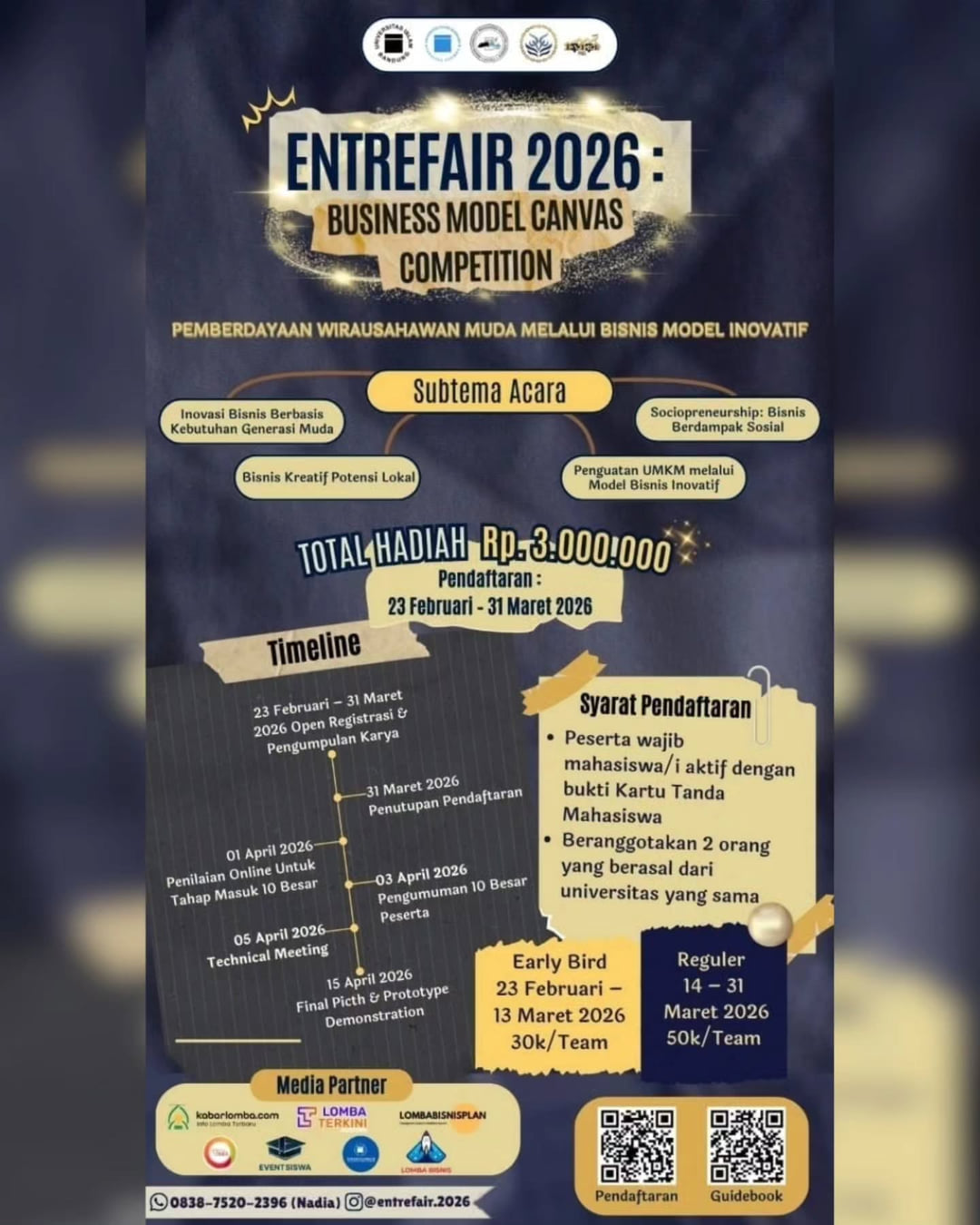 ENTREFAIR 2026: BUSINESS MODEL CANVAS COMPETITION - Poster 2