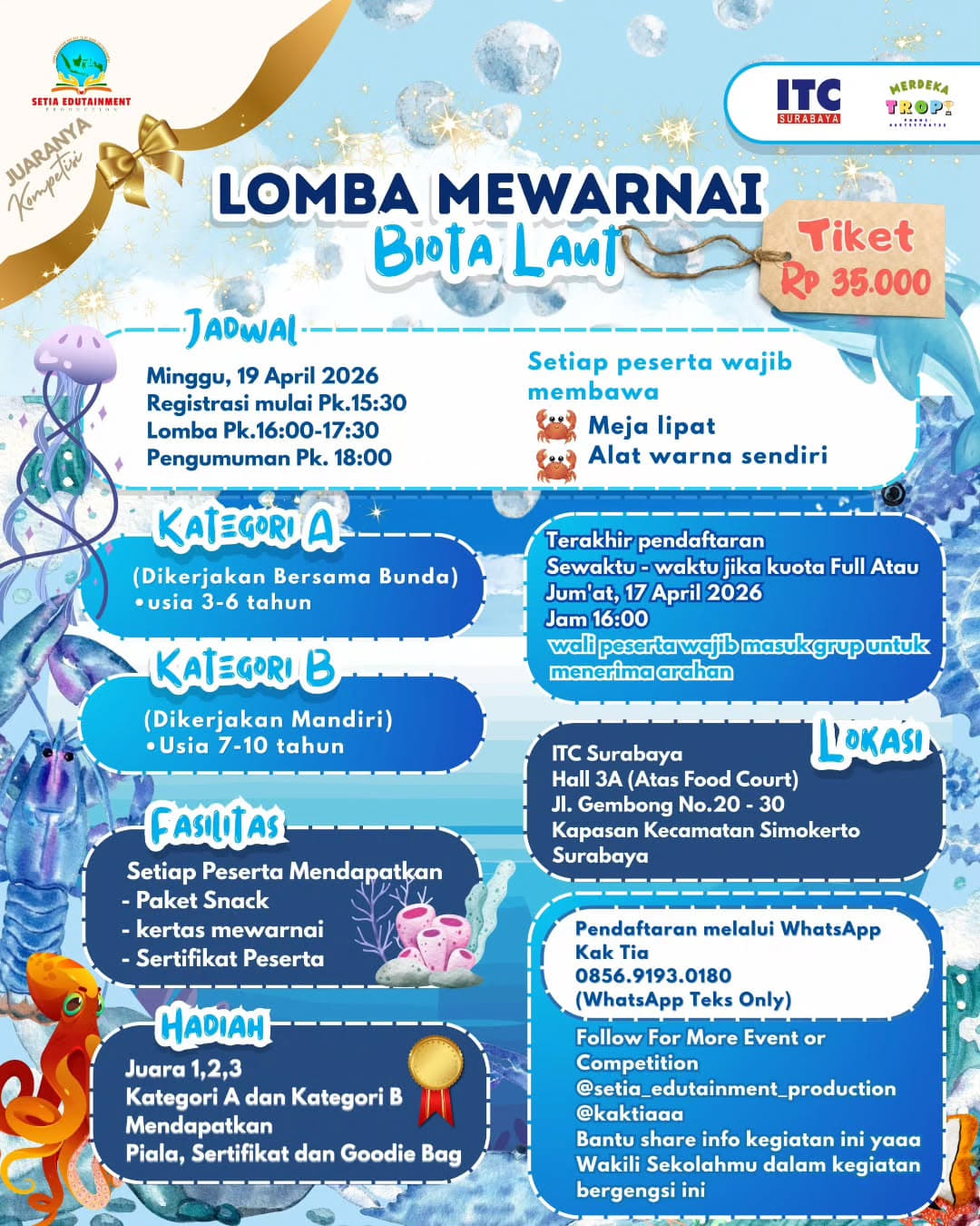 Lomba Mewarnai Biota Laut - Poster 2