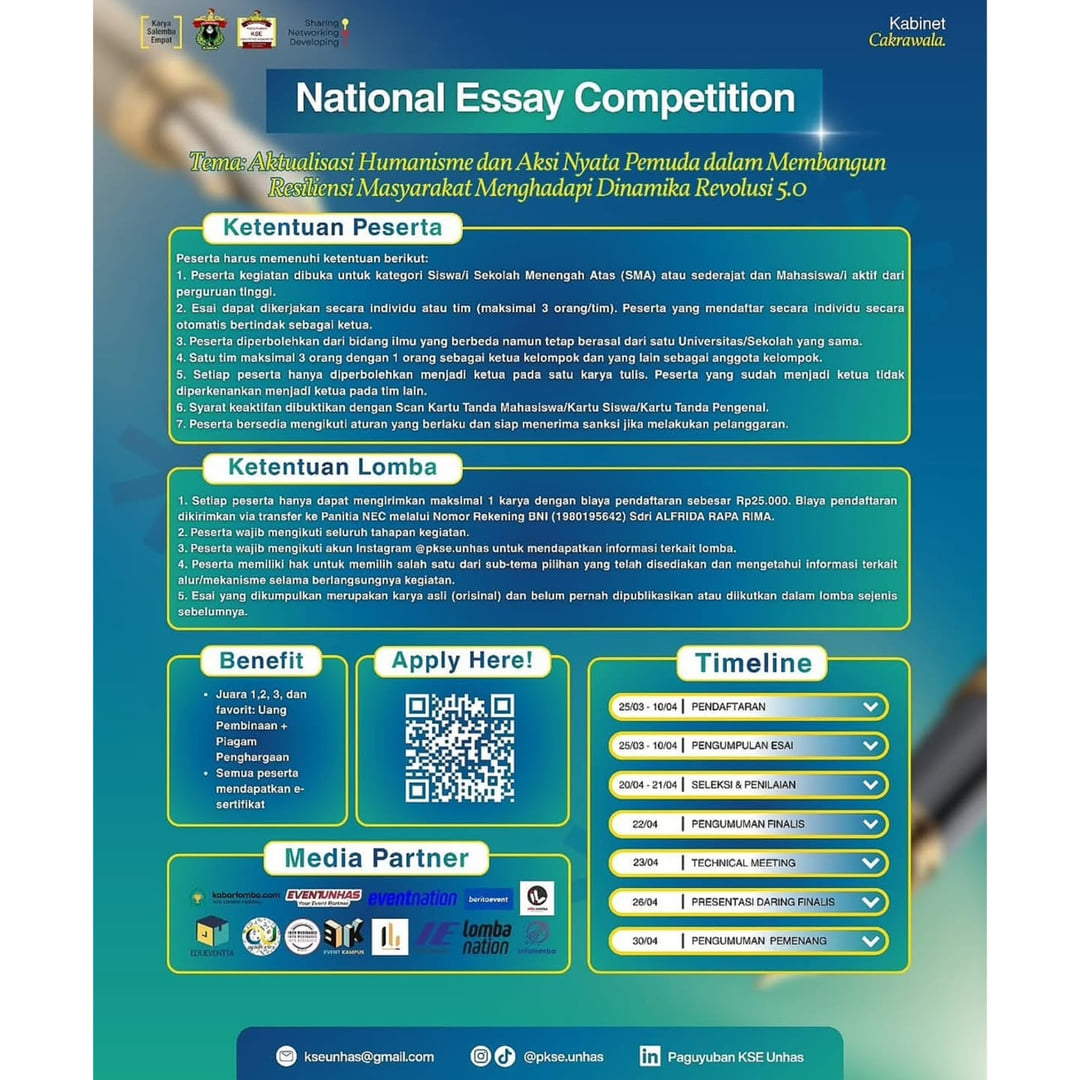 NATIONAL ESSAY COMPETITION - Poster 2