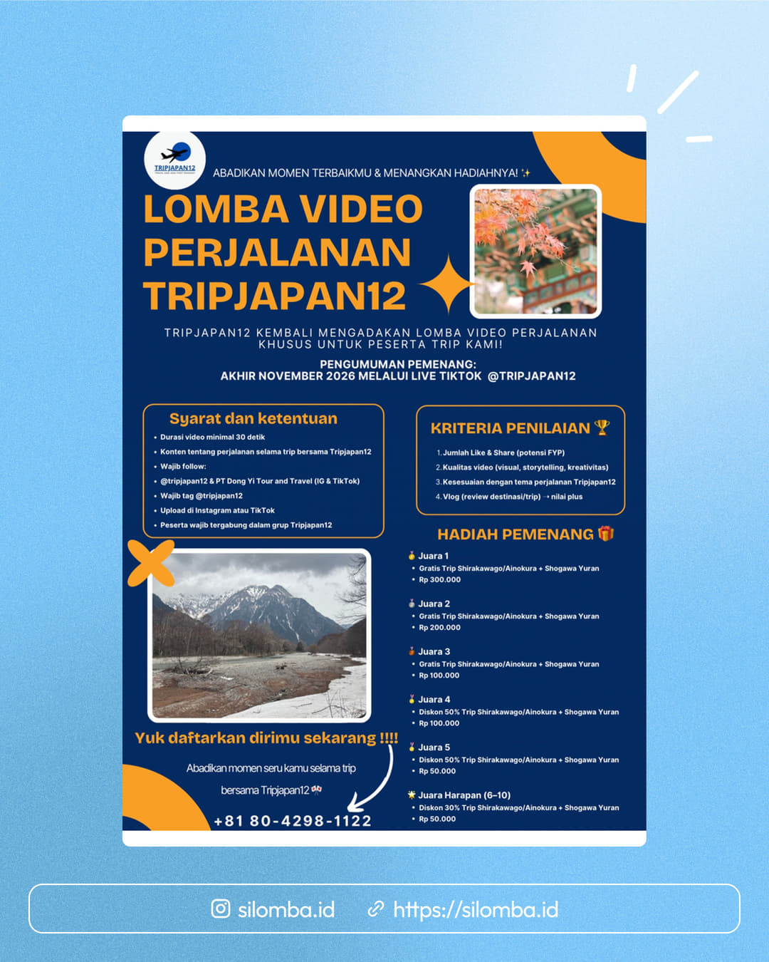 LOMBA VIDEO PERJALANAN TRIPJAPAN12 - Poster 1