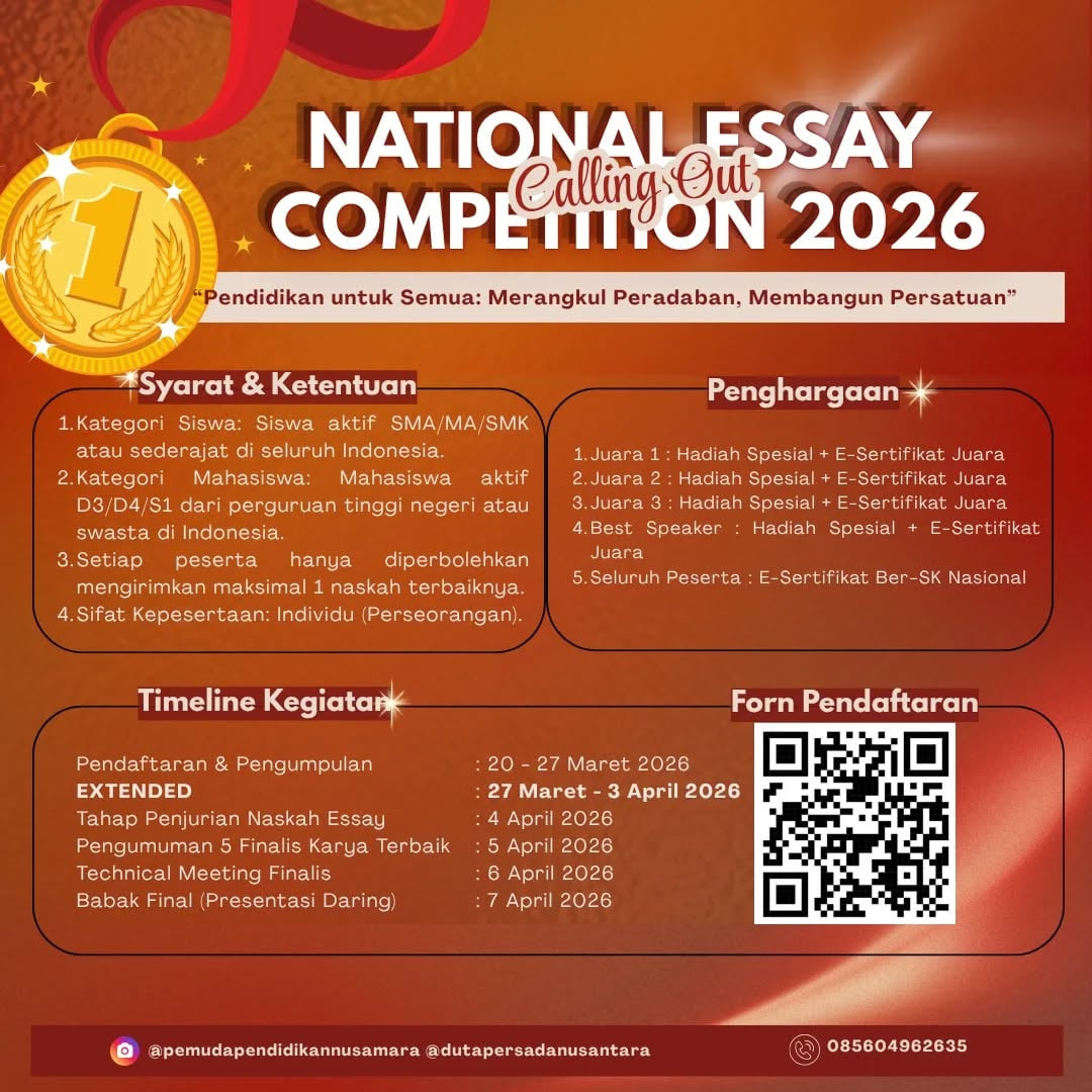 NATIONAL ESSAY COMPETITION 2026 - Poster 2