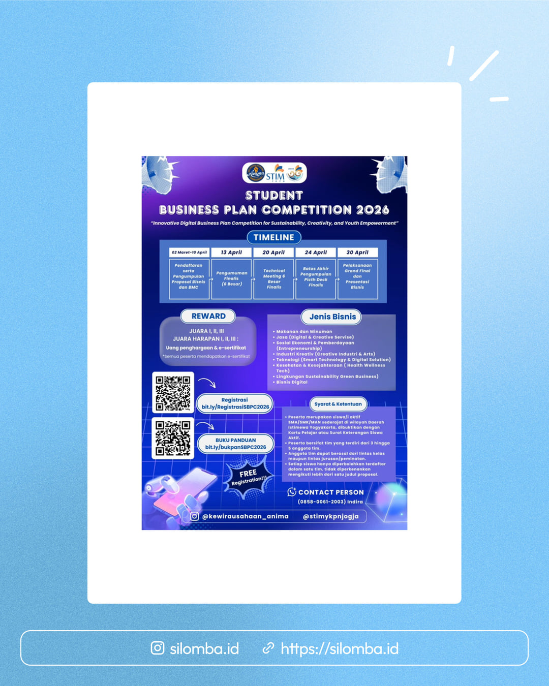 STUDENT BUSINESS PLAN COMPETITION 2026 - Poster 1