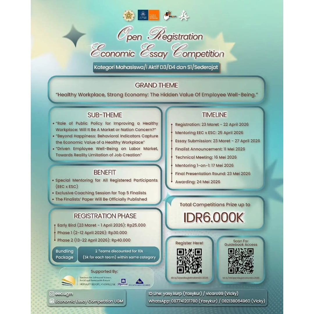 Economic Essay Competition UGM 2026 - Poster 2