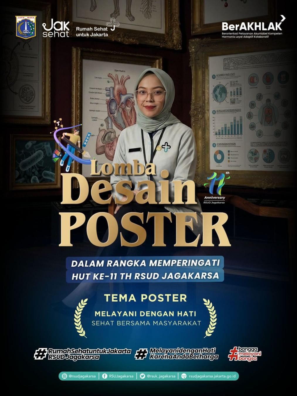 Lomba Desain Poster: HUT KE-11 RSUD JAGAKARSA - Poster 2