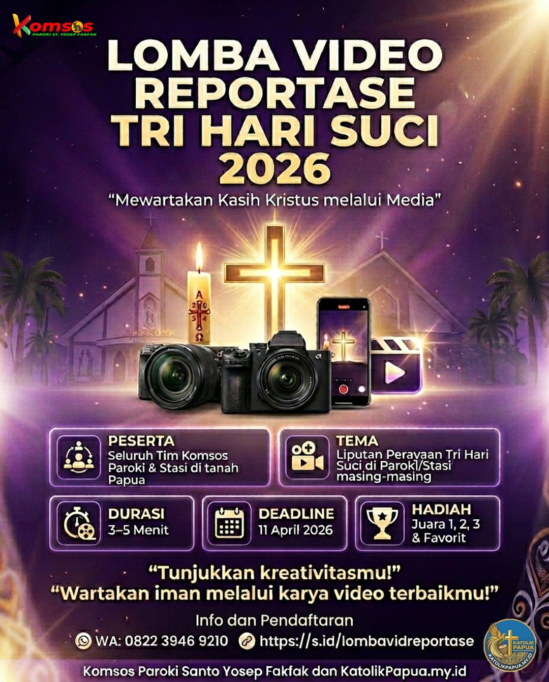 Lomba Video Reportase Tri Hari Suci 2026 - Poster 2