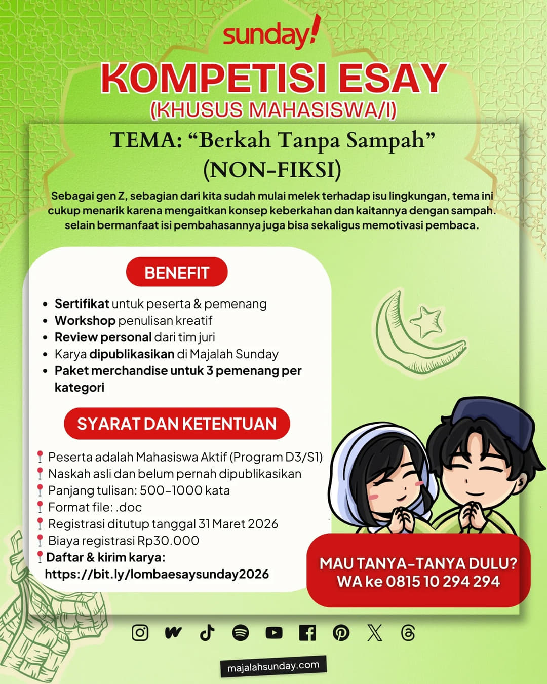 Sunday Writing Competition - Eid Edition - Poster 2