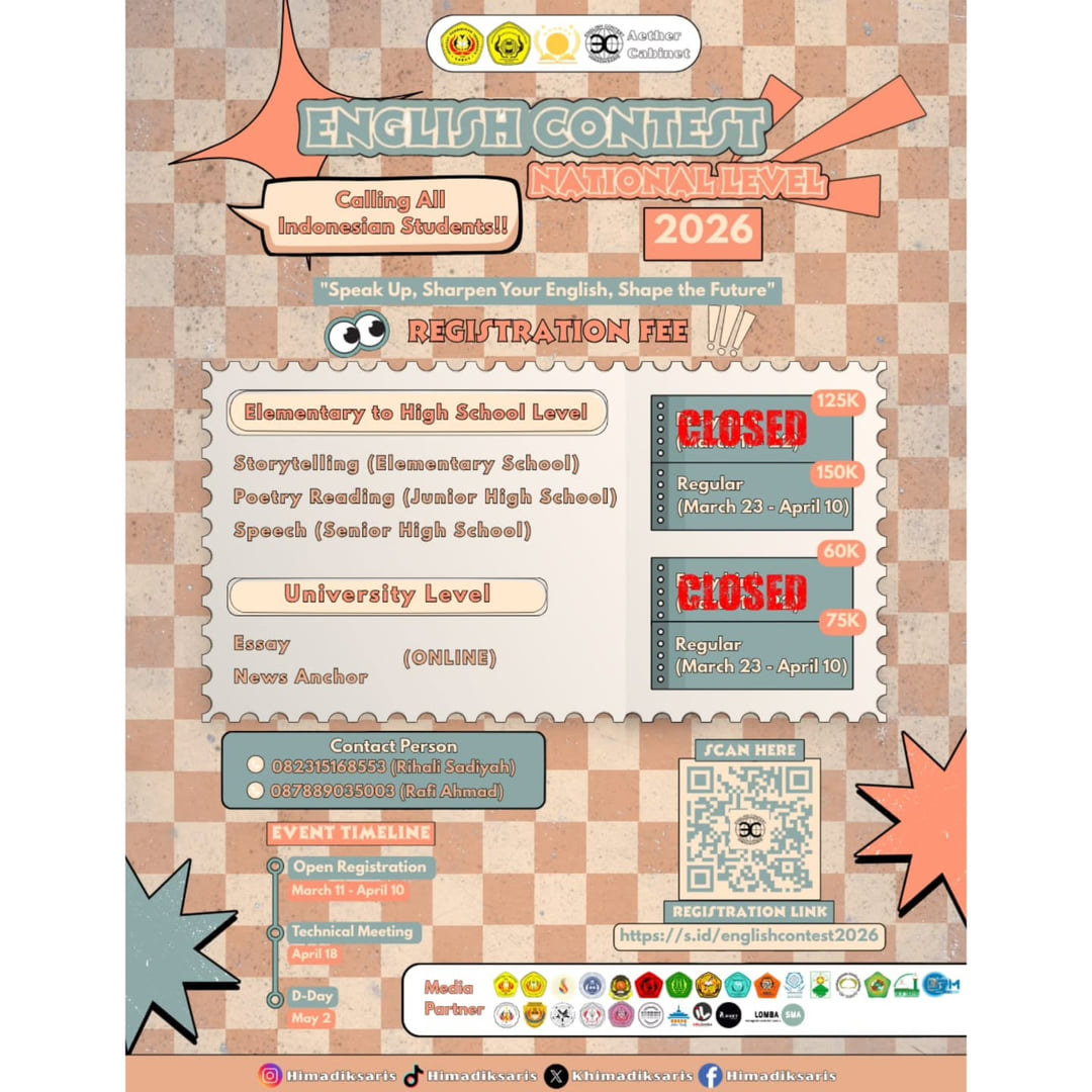 English Contest 2026 - Poster 2