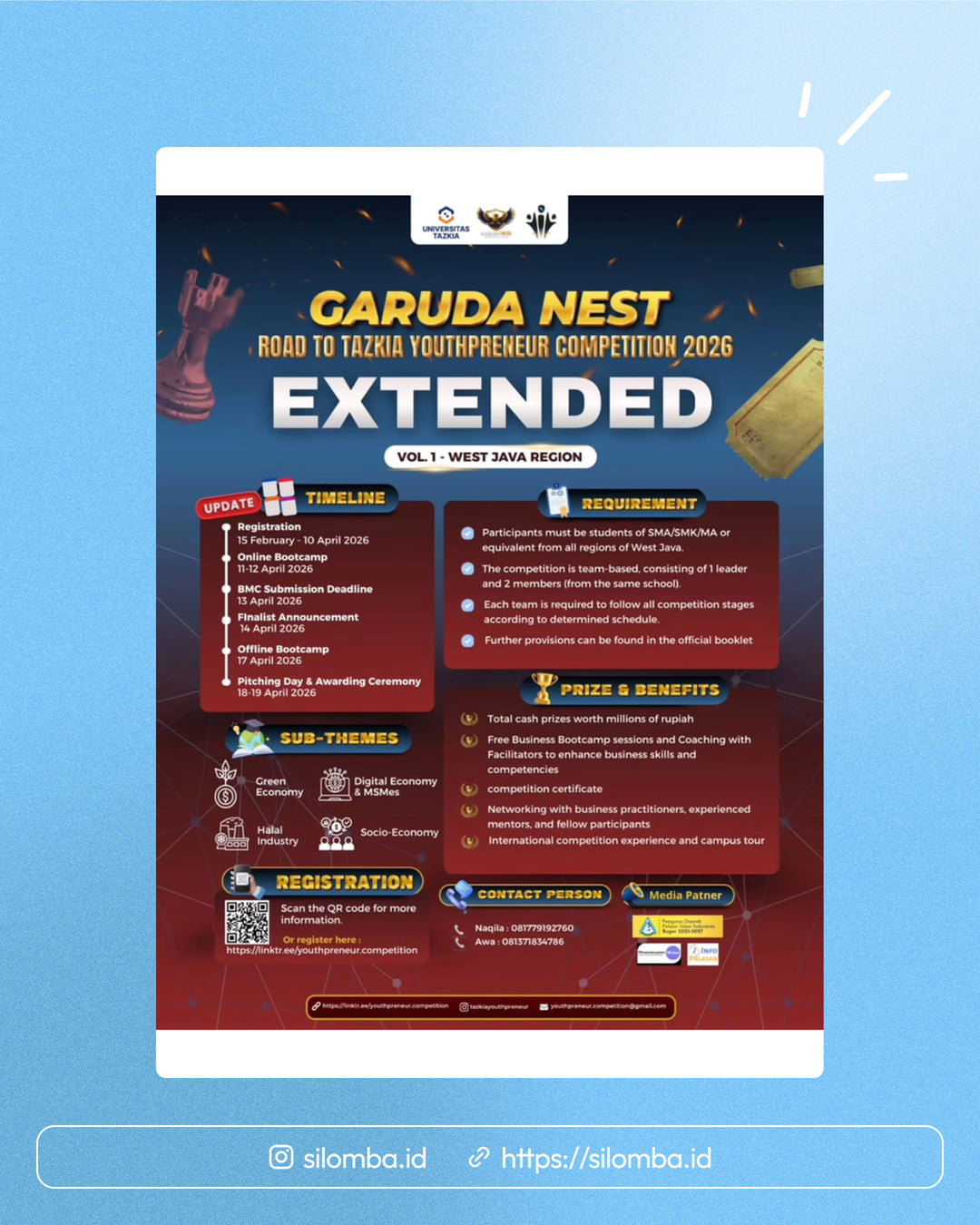 GARUDA NEST – Road to Tazkia Youthpreneur Competition 2026 - Poster 1