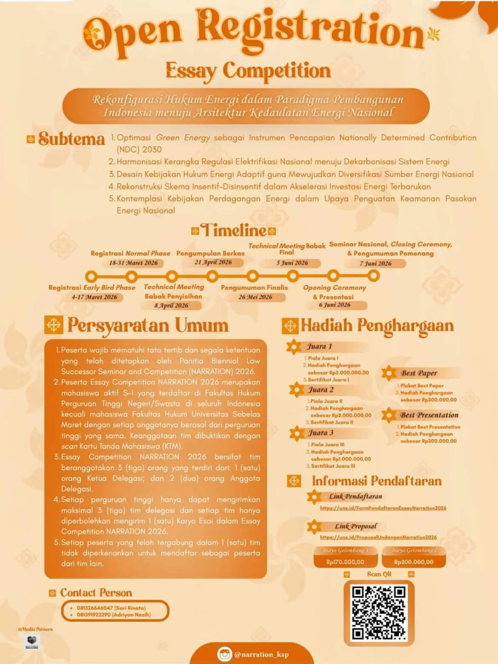 Biennial Law Successor Seminar And Competition ( NARRATION ) 2026 - Poster 2