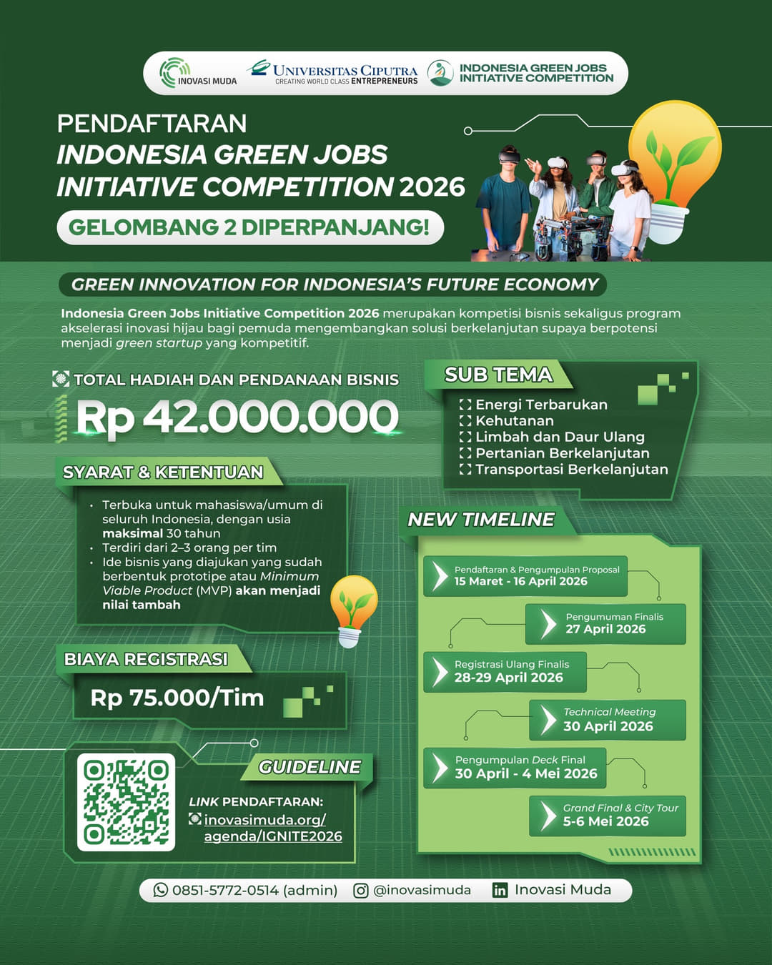 Indonesia Green Jobs Initiative Competition 2026 - Poster 2