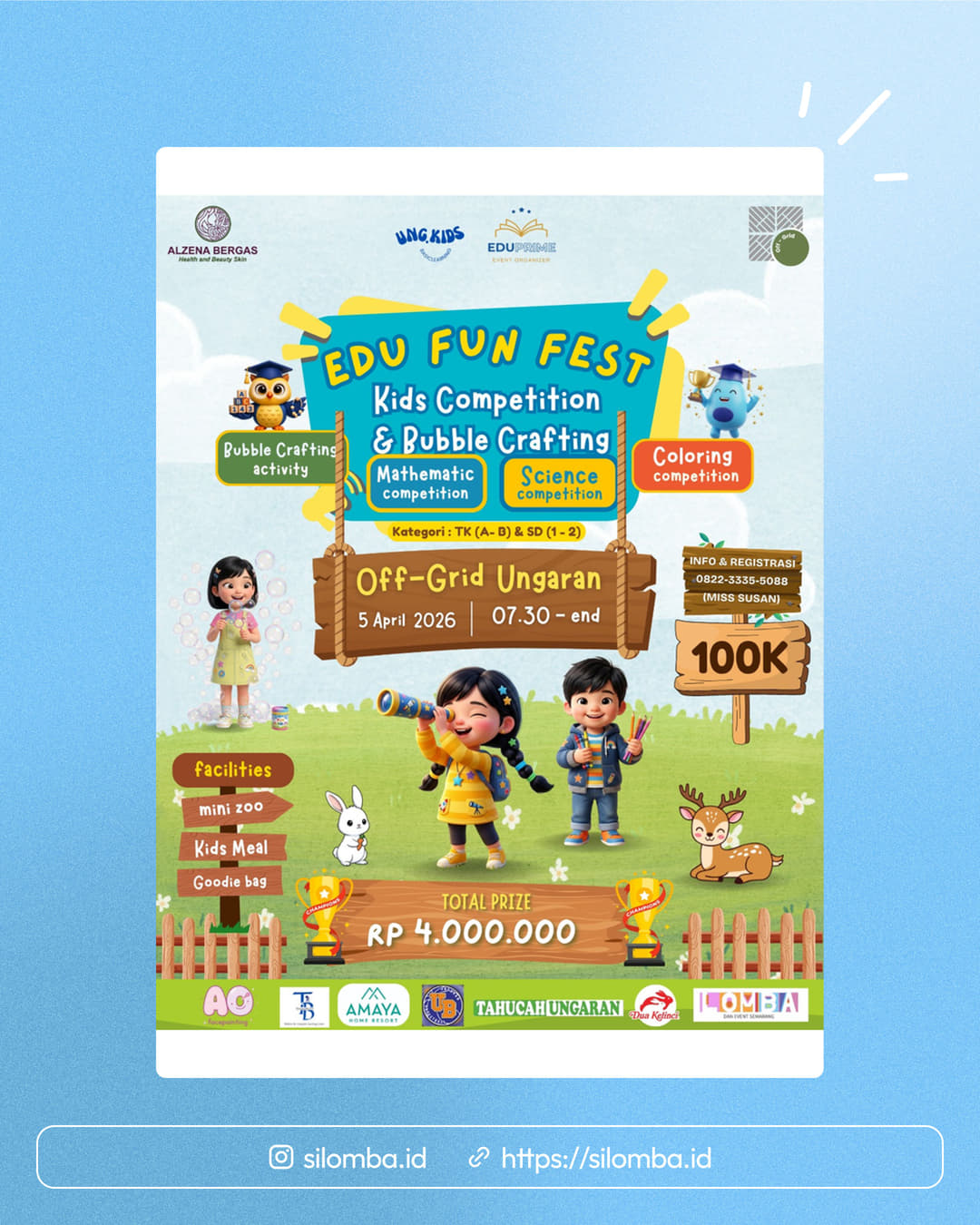 EDU FUN FEST ā Kids Competition & Bubble Crafting - Poster 1