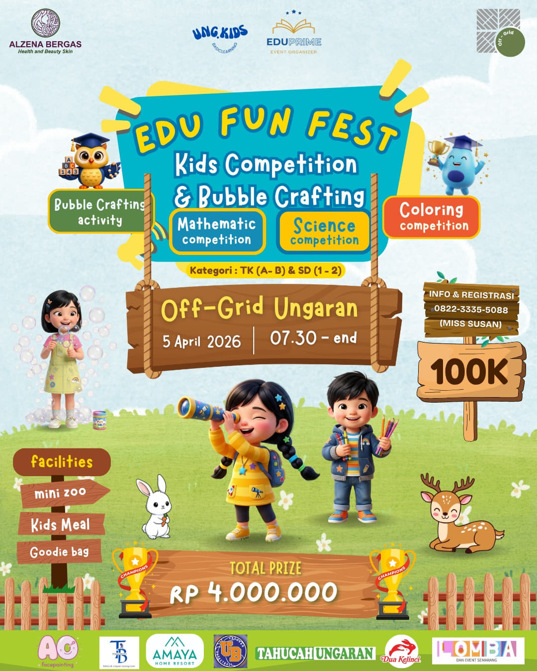 EDU FUN FEST ā Kids Competition & Bubble Crafting - Poster 2