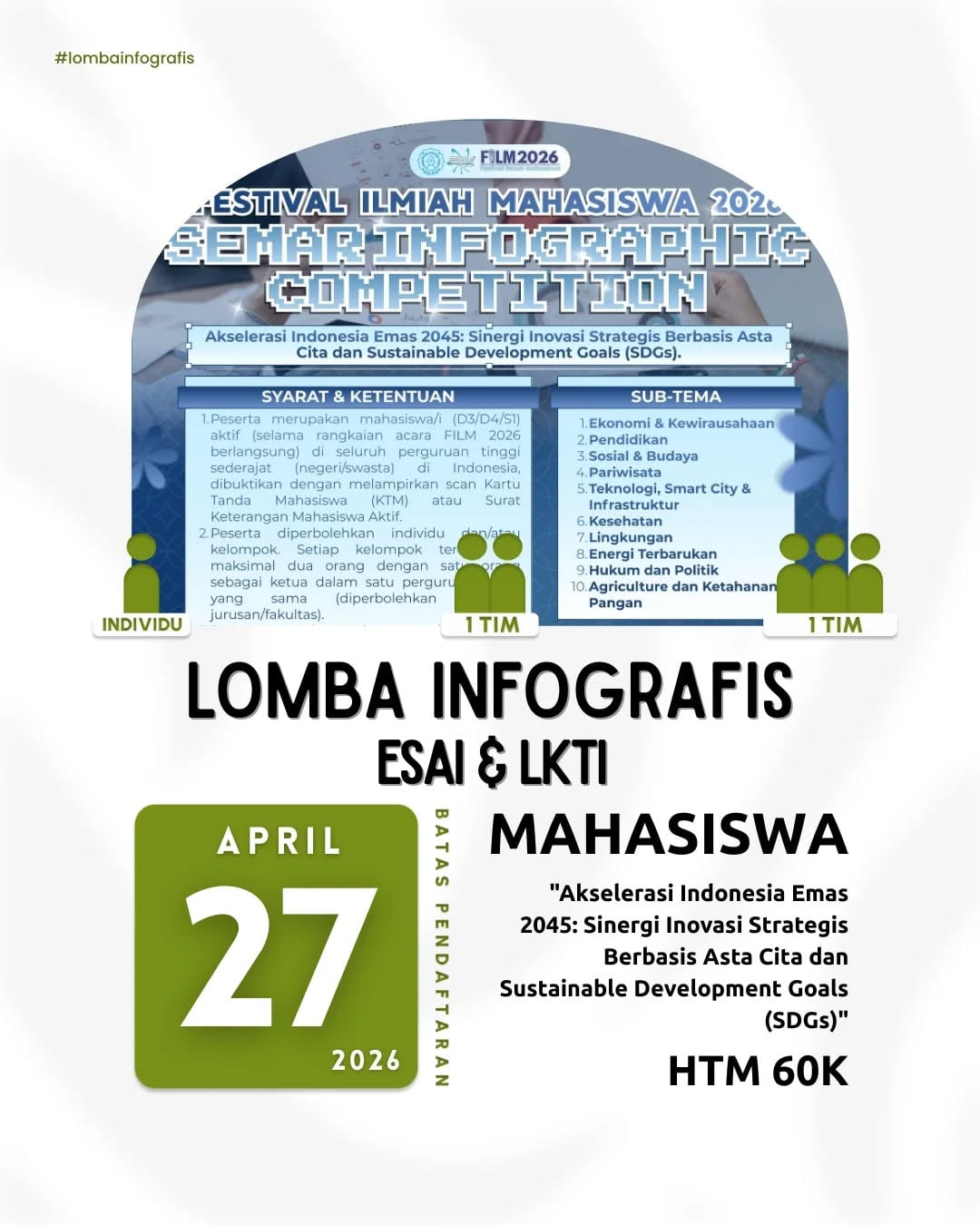 SEMAR Competition (Esai, Infografis, LKTI) - Poster 2