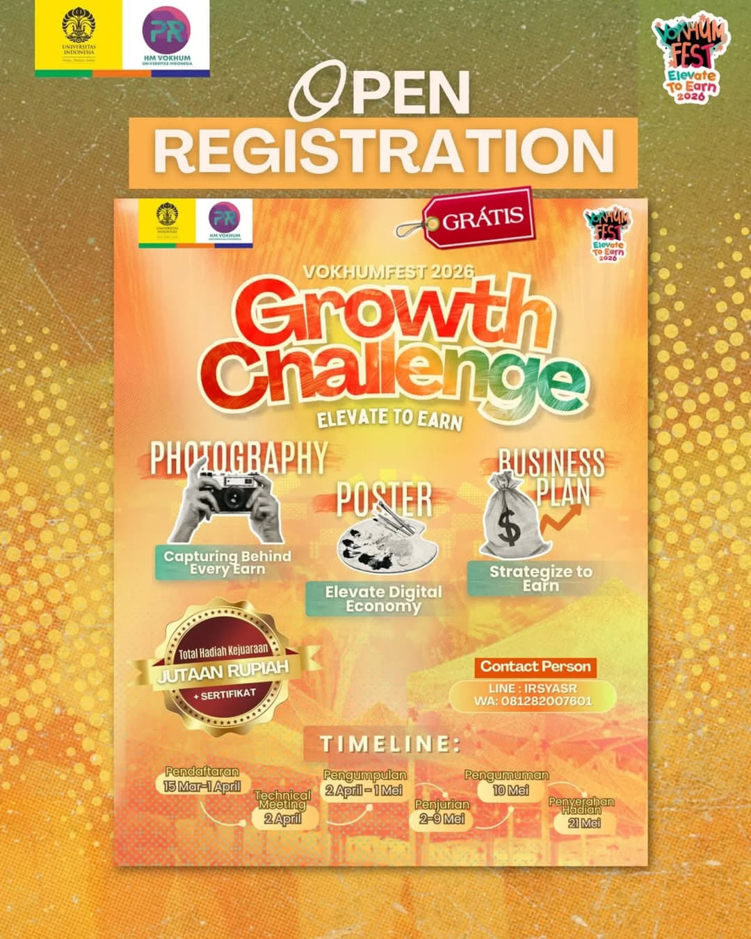 GrowthChallenge Vokhumfest 2026 - Poster 2