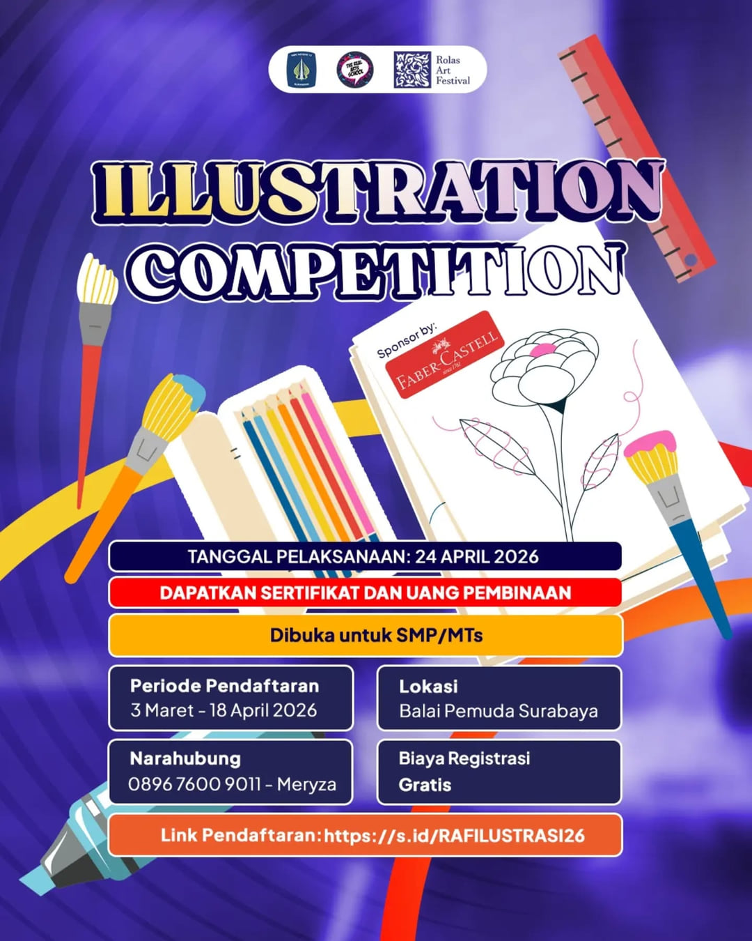 Rola's Art Fest 26 - Lomba Ilustrasi - Poster 2