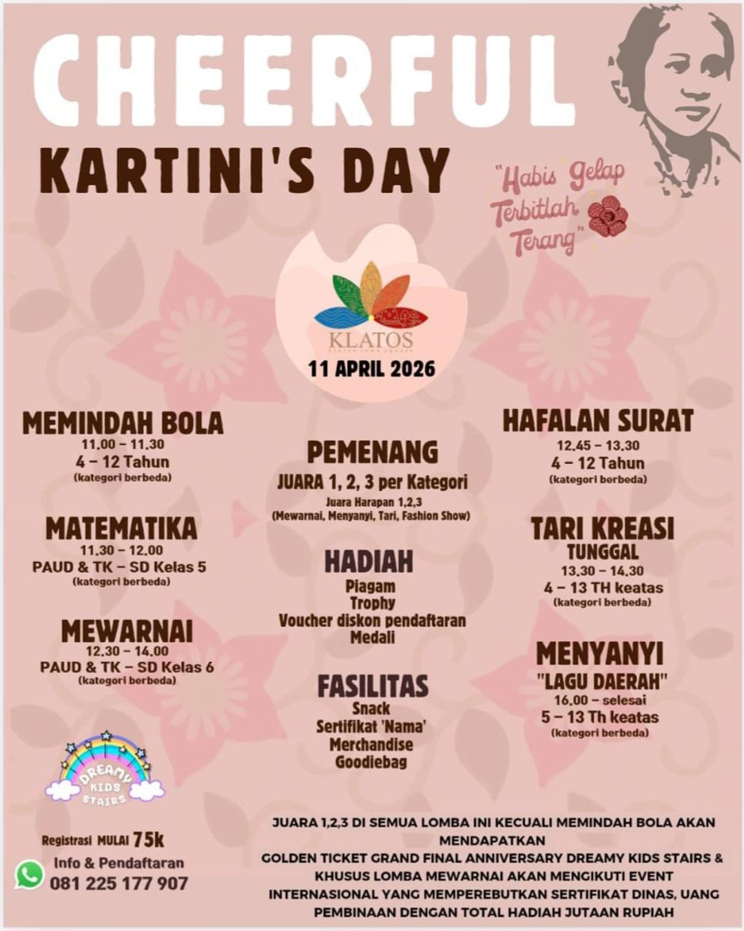 Lomba Hari Kartini Dreamy Kids Stairs & KLATOS - Poster 2