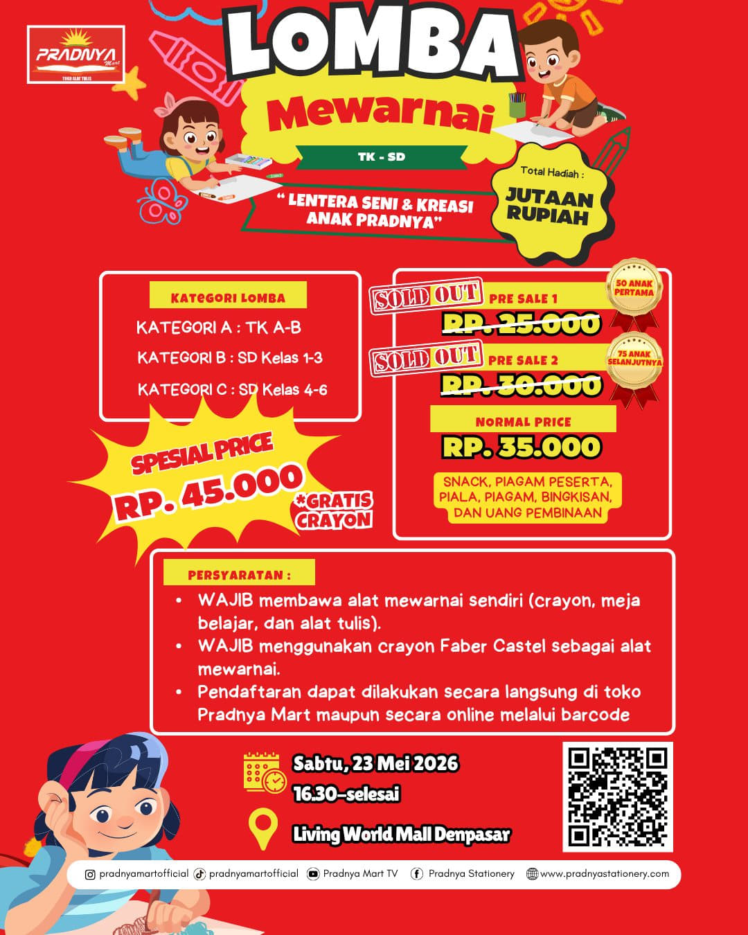 Lomba Mewarnai Pradnya Mart 2026 - Poster 2