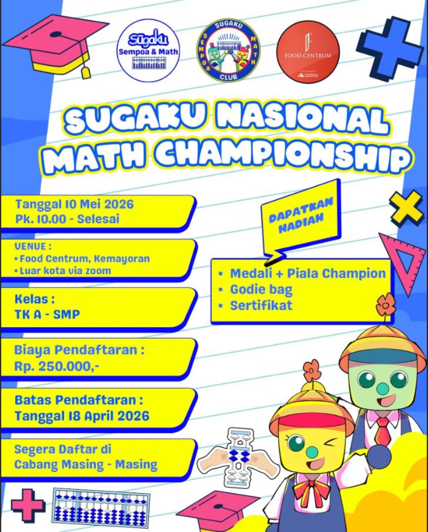 SUGAKU NASIONAL MATH CHAMPIONSHIP - Poster 2