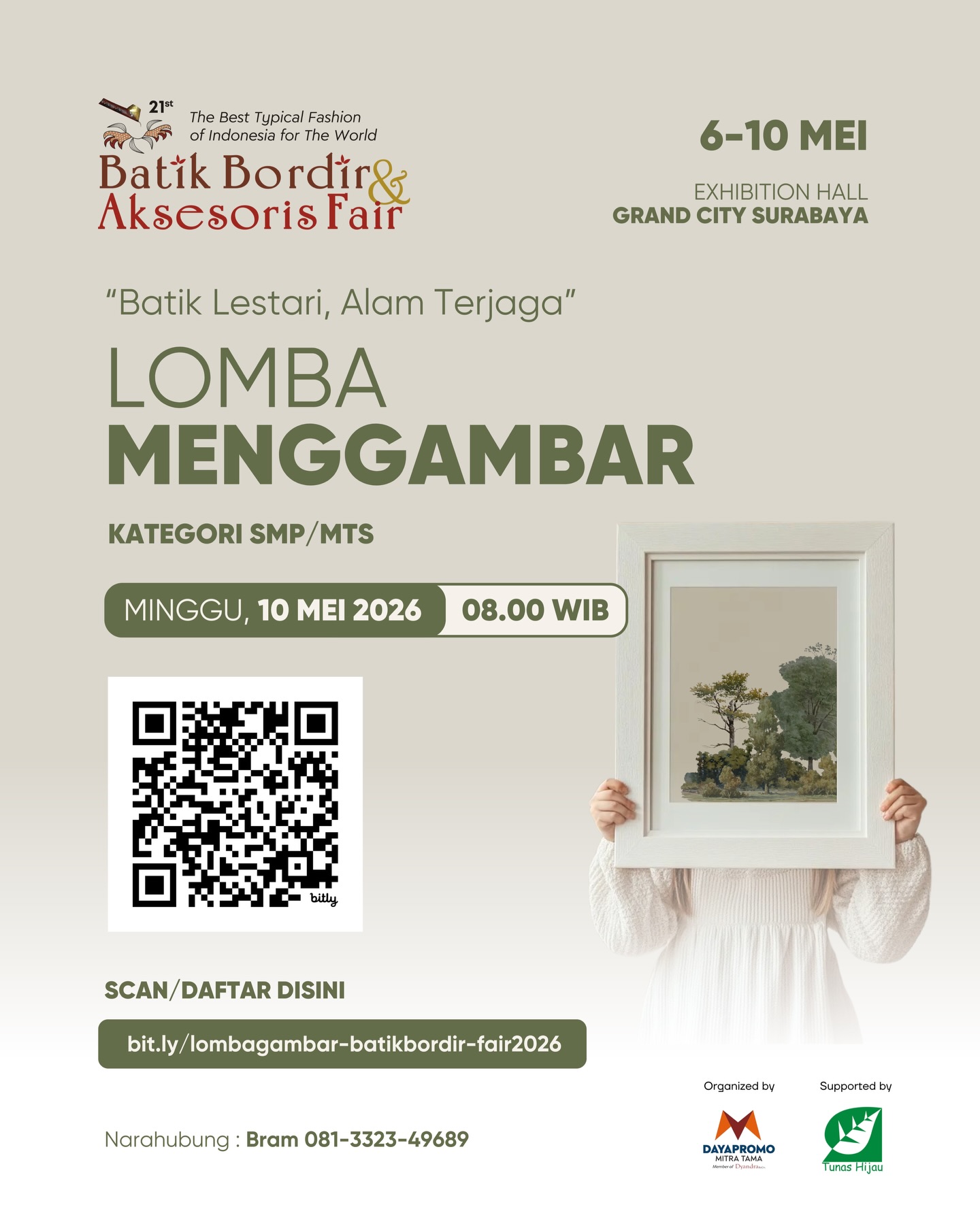 Lomba Menggambar Batik Lestari, Alam Terjaga - Poster 2