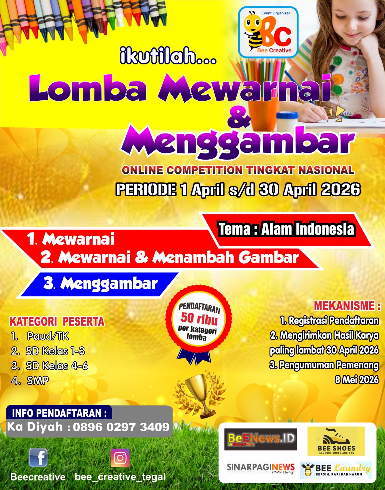Lomba Mewarnai & Menggambar Online National Competition - Poster 2