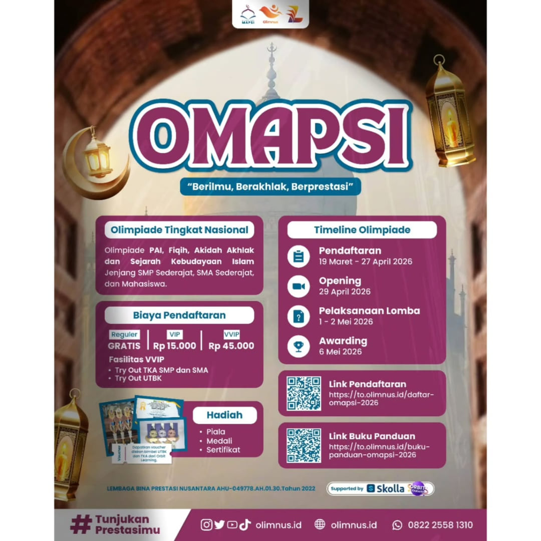 OMAPSI (Olimpiade Pendidikan Agama Islam) 2026 - Poster 2